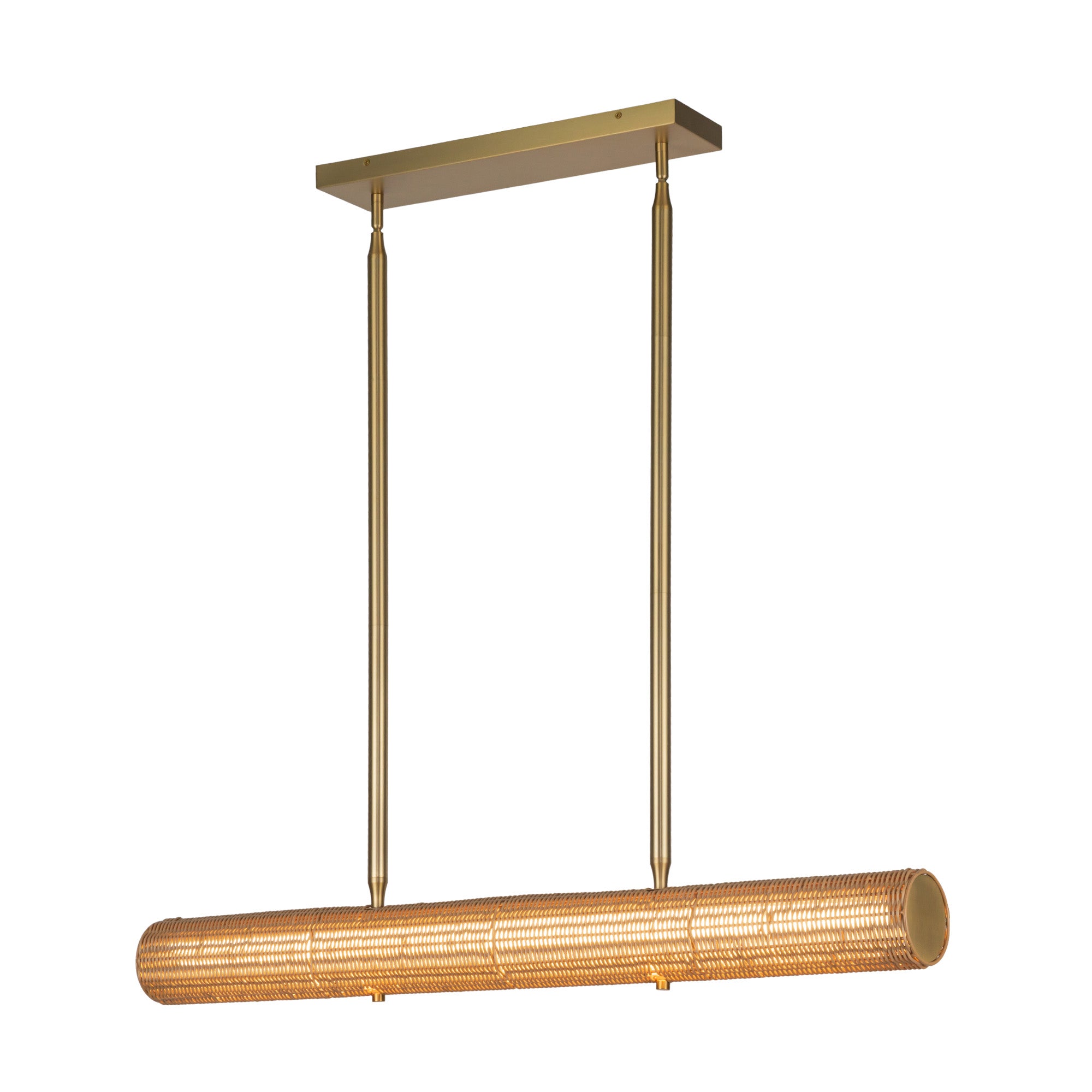 Maris 42-in Brushed Gold LED Linear Pendant