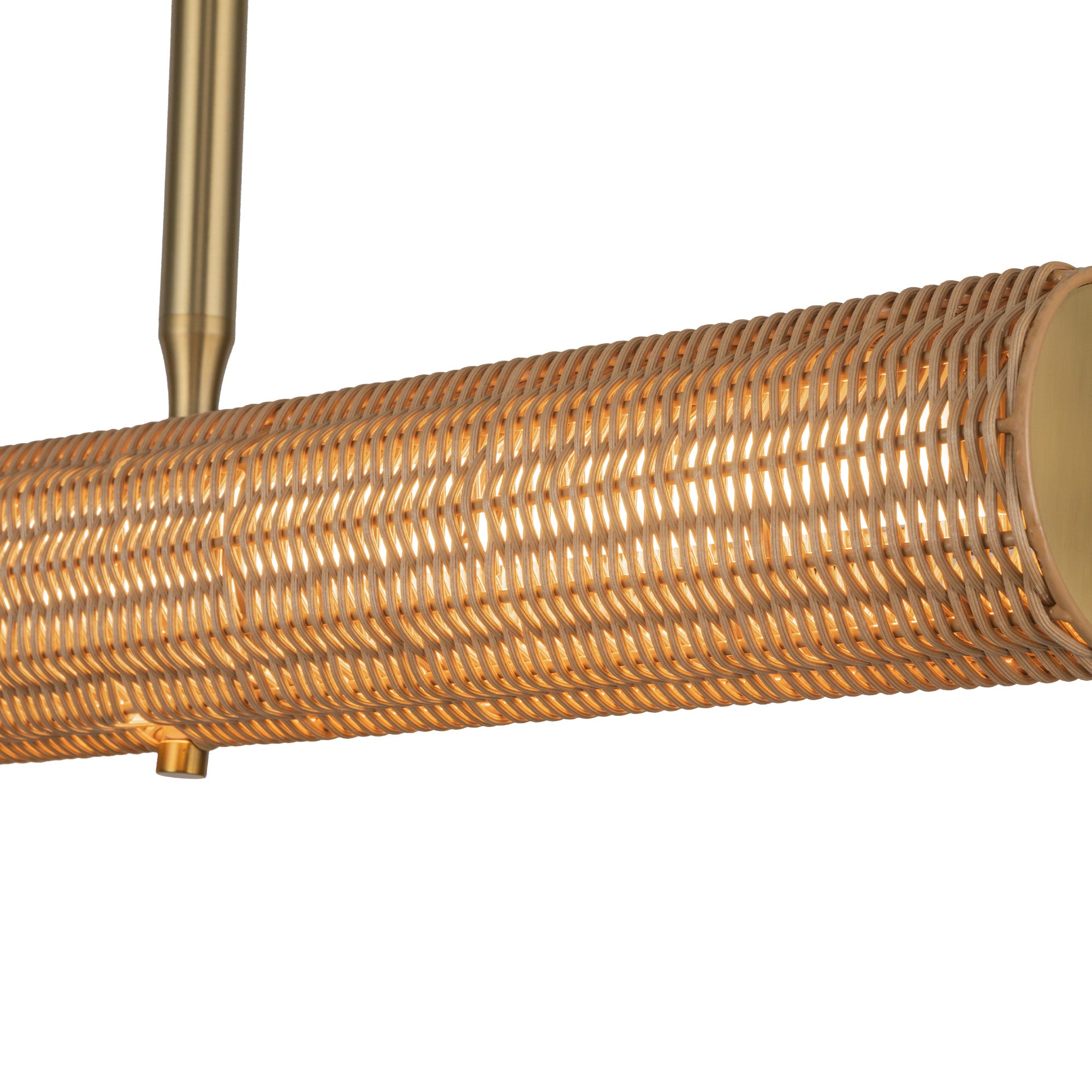 Maris 42-in Brushed Gold LED Linear Pendant