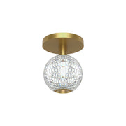 Marni 5-in Natural Brass LED Flush Mount