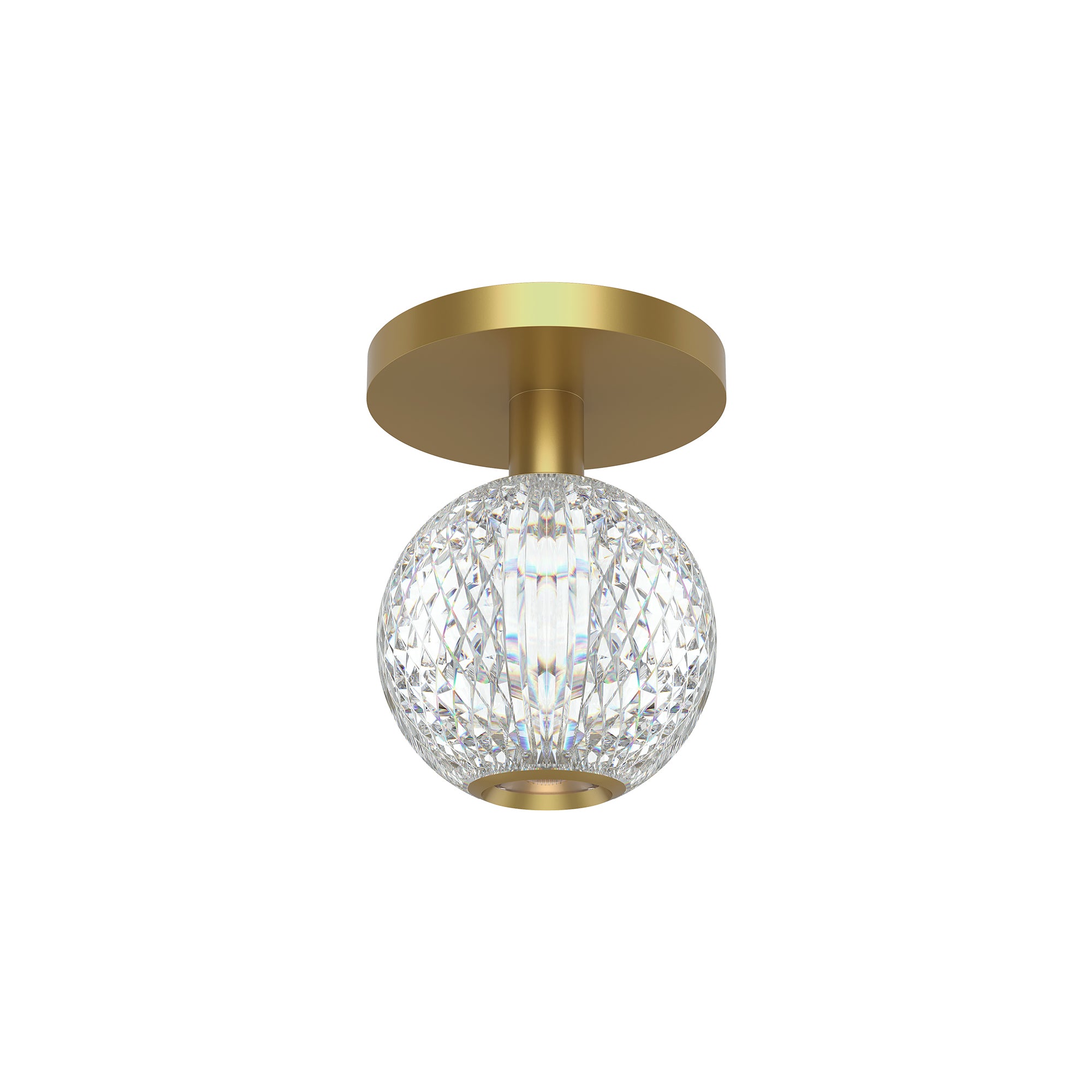 Marni 5-in Natural Brass LED Flush Mount