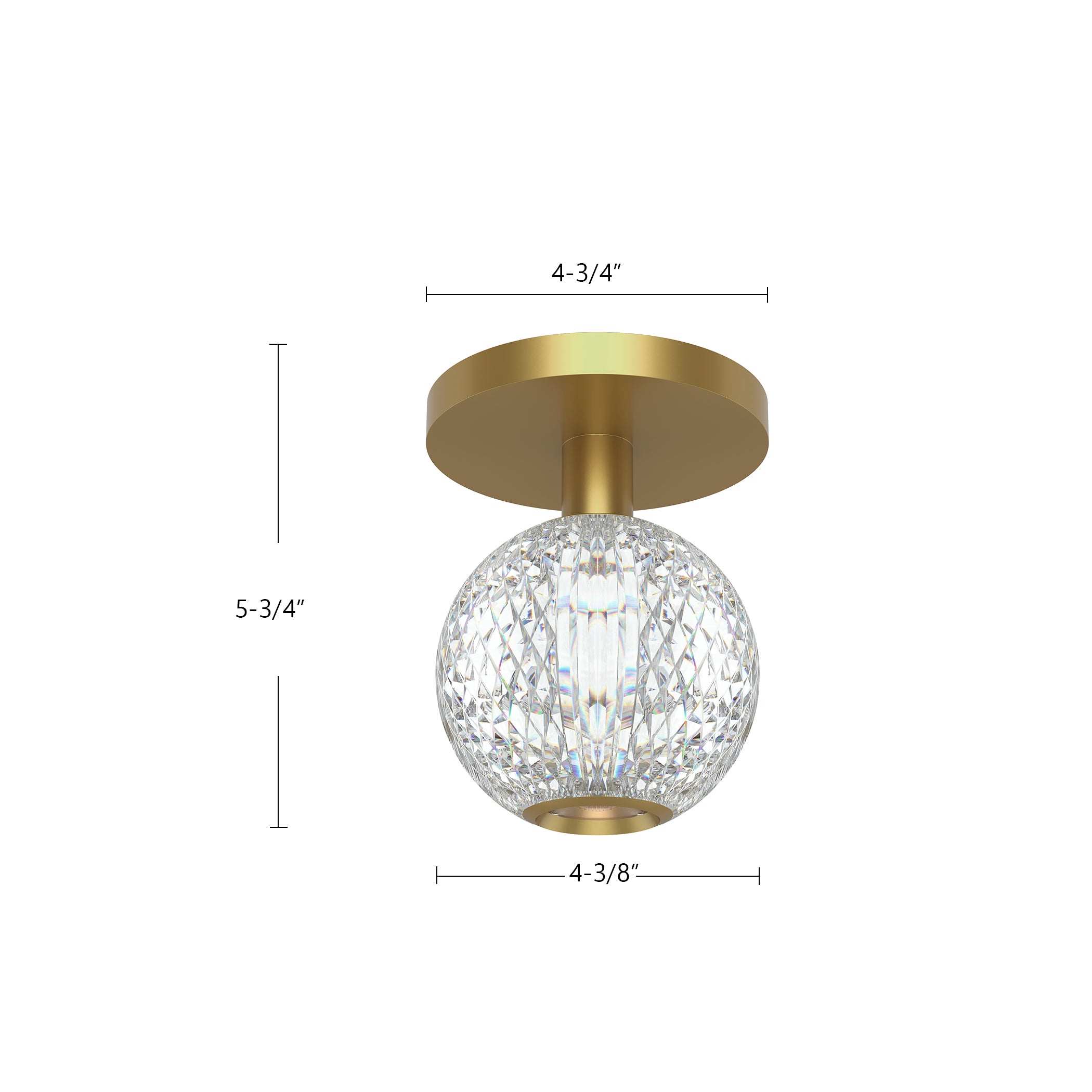 Marni 5-in Polished Nickel LED Flush Mount