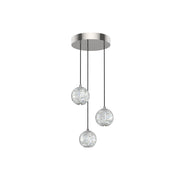 Marni 3 Light Polished Nickel LED Multi Pendant