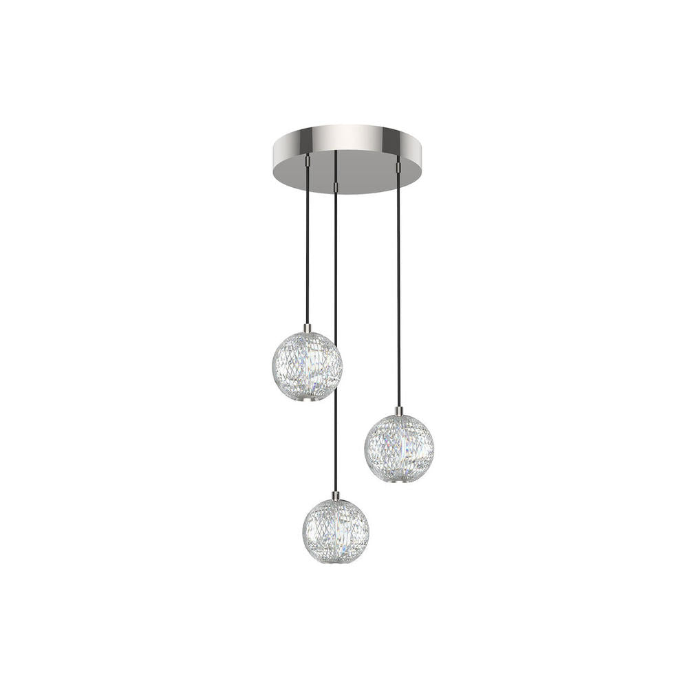 Alora Lighting MARNI MP321203PN Pendant Traditional - Polished Nickel