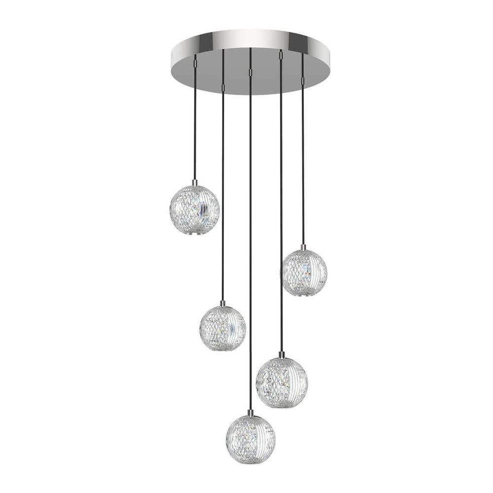 Alora Lighting MARNI MP321205PN Pendant Traditional - Polished Nickel