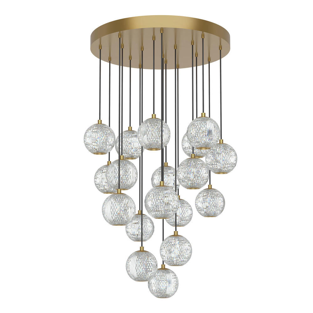 Alora Lighting MARNI MP321218NB Pendant Traditional - Natural Brass