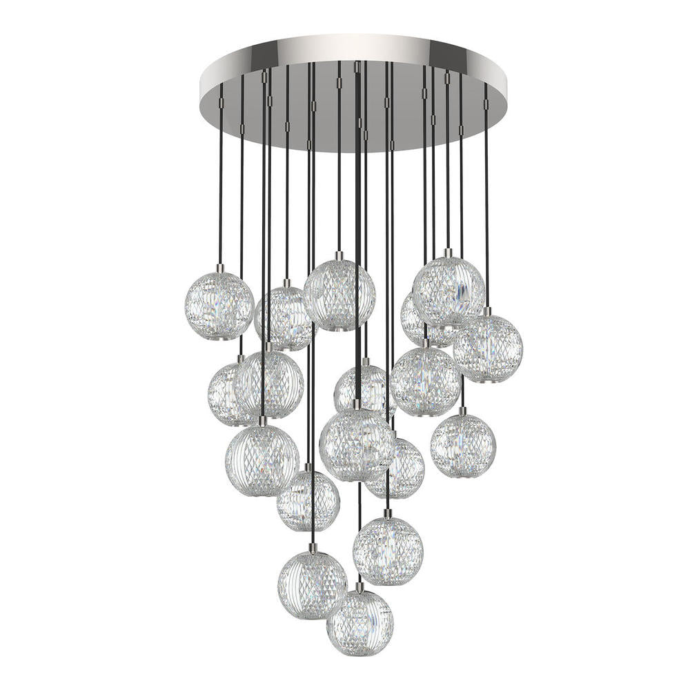 Alora Lighting MARNI MP321218PN Pendant Traditional - Polished Nickel