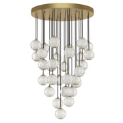 Marni 30 Light Natural Brass LED Multi Pendant