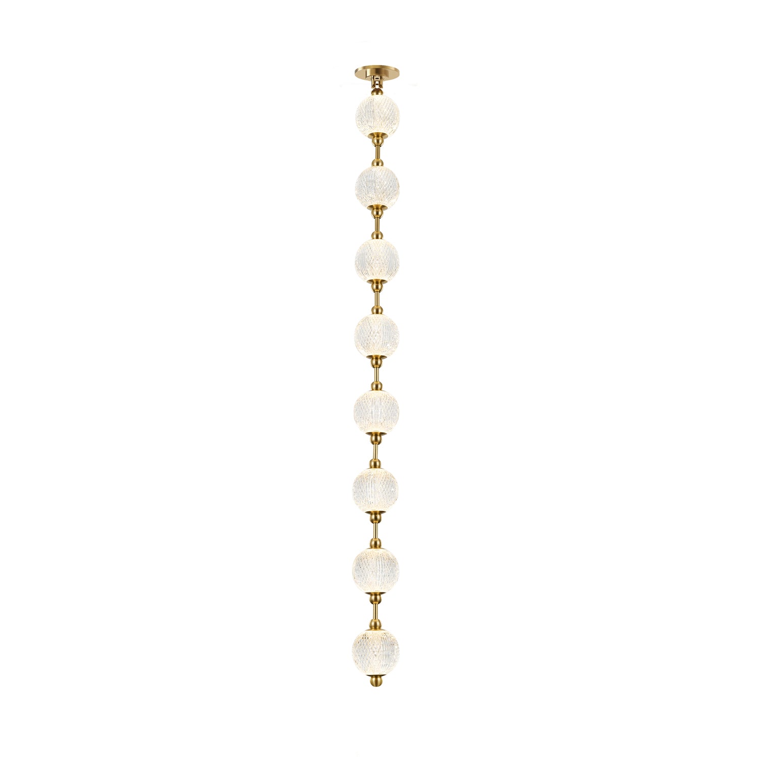 Marni 5-ft Natural Brass LED Pendant
