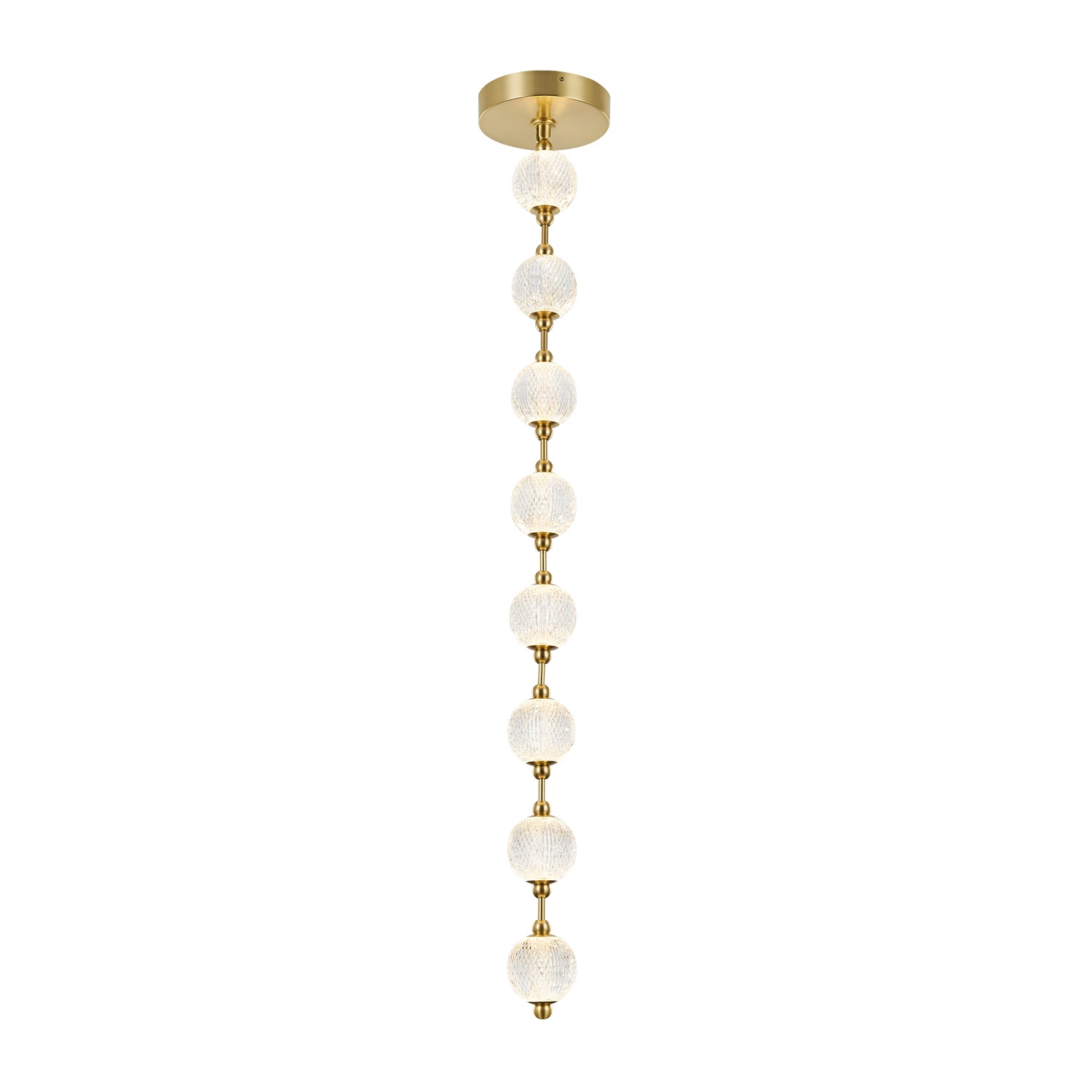 Marni 5-ft Natural Brass LED Pendant