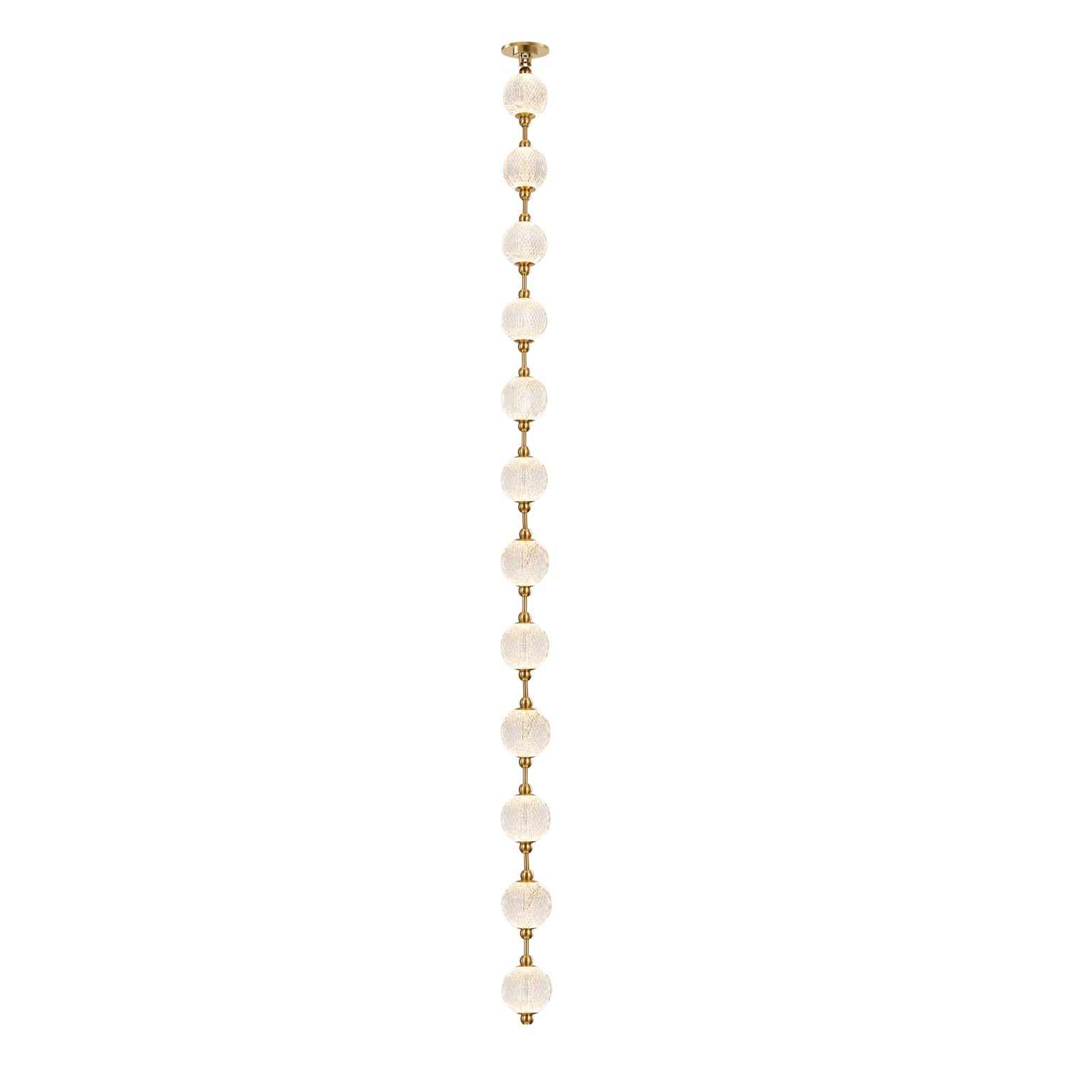 Marni 7-ft Natural Brass LED Pendant