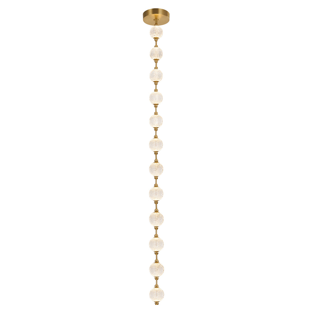 ALORA Lighting PD321712NB Pendant, LED, Natural Brass