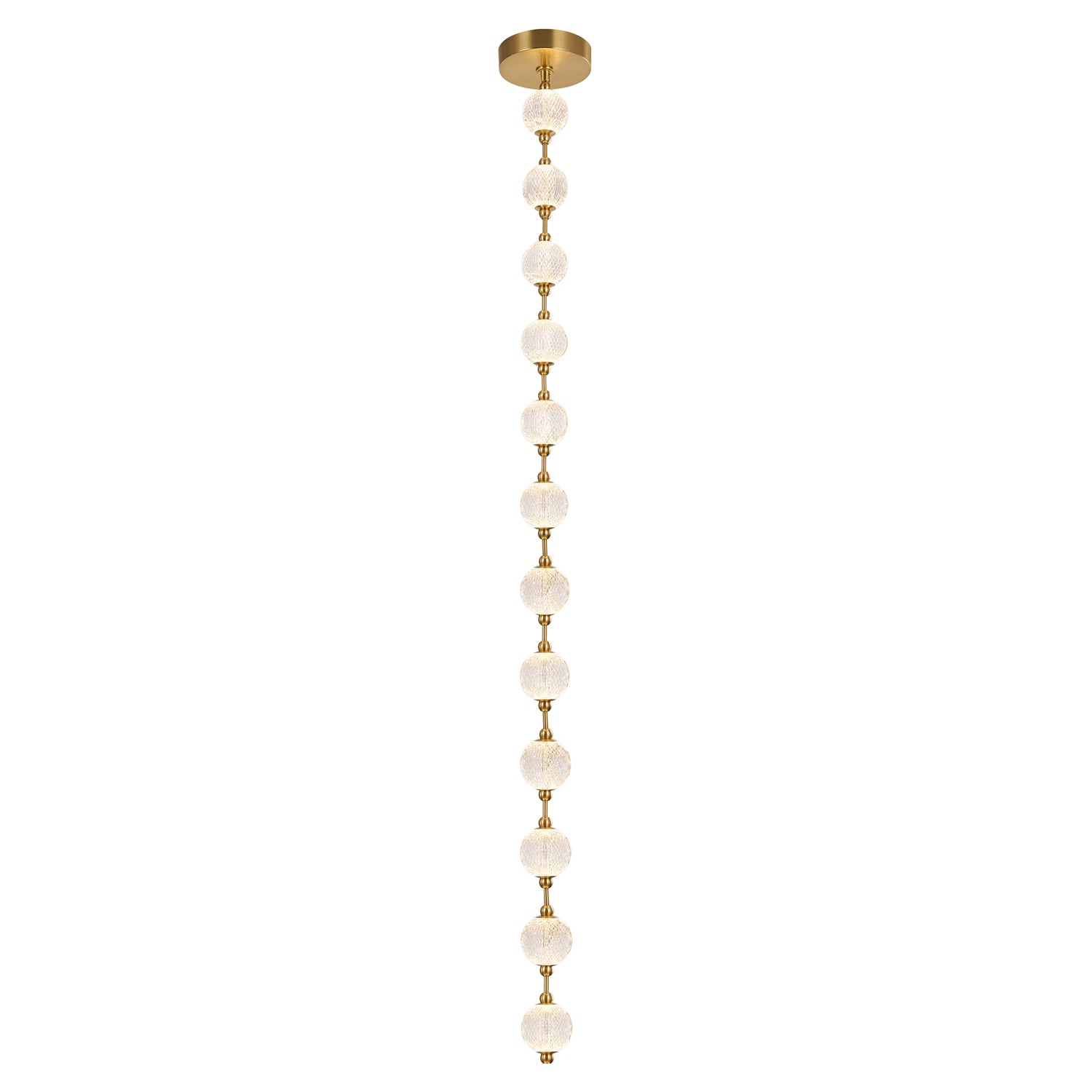 Marni 7-ft Natural Brass LED Pendant