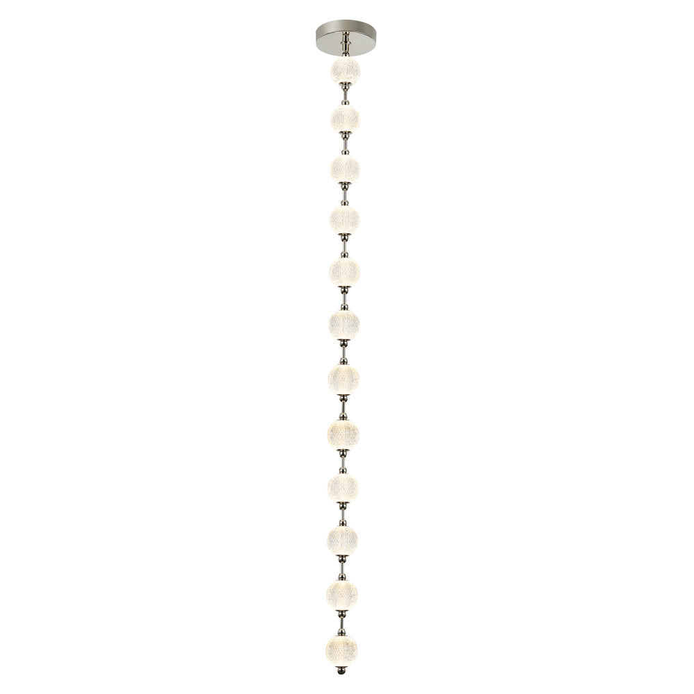 ALORA Lighting PD321712PN Pendant, 7-ft, LED, Polished Nickel