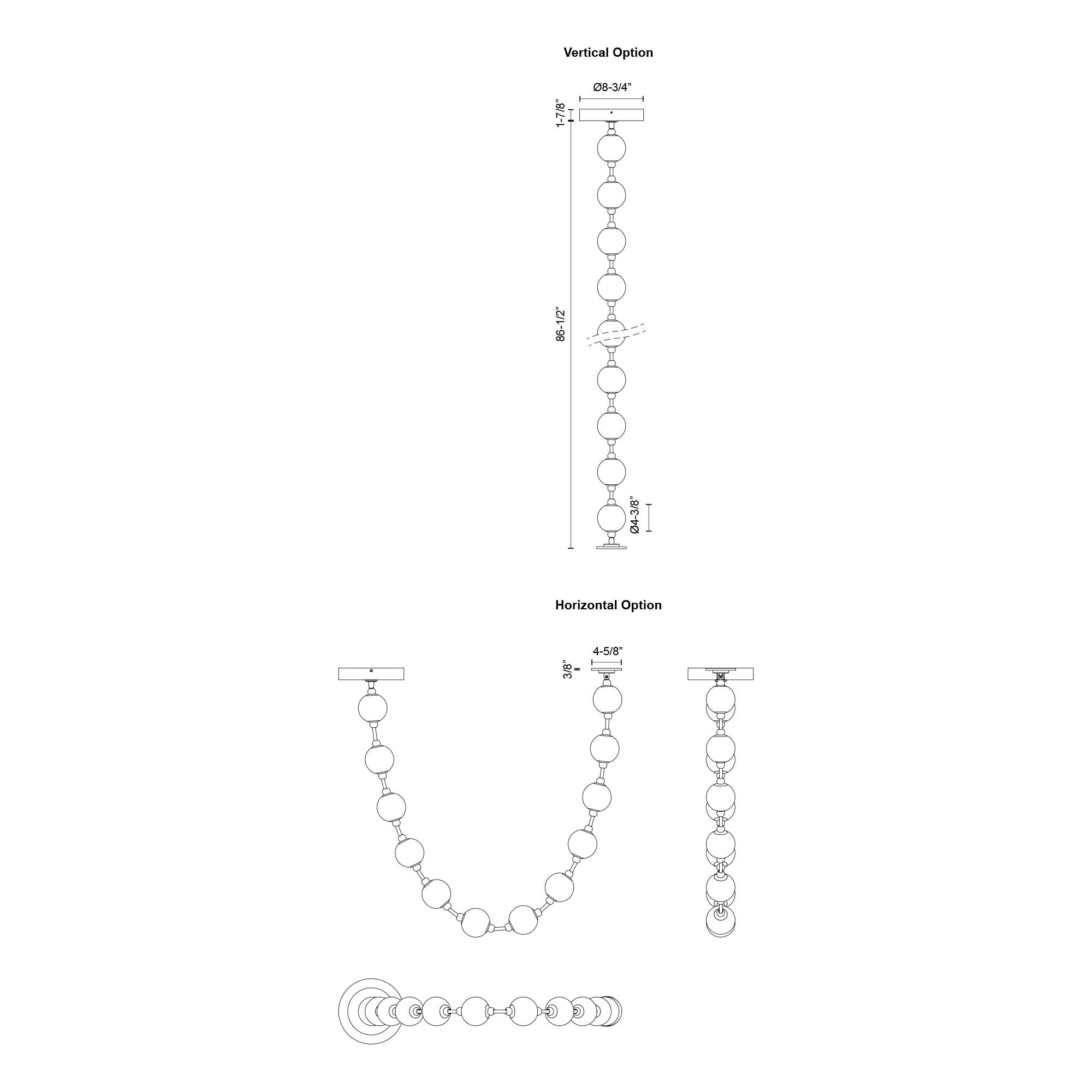 Marni 7-ft Natural Brass LED Pendant