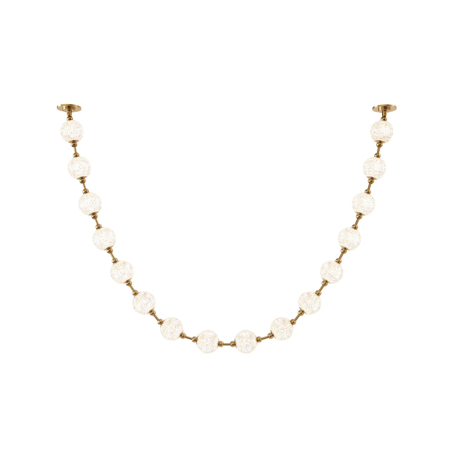 Marni 9.5-ft Natural Brass LED Pendant