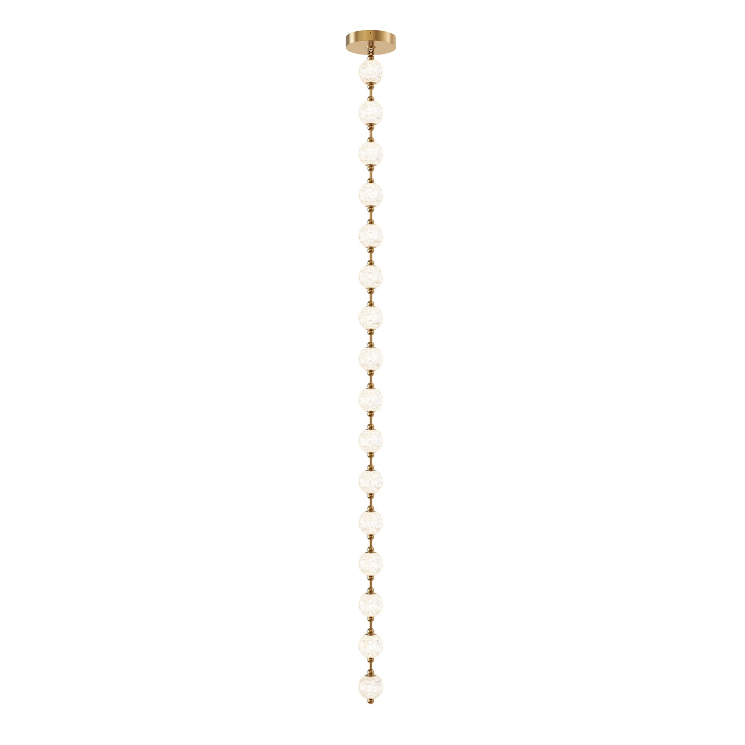 Marni 9.5-ft Natural Brass LED Pendant
