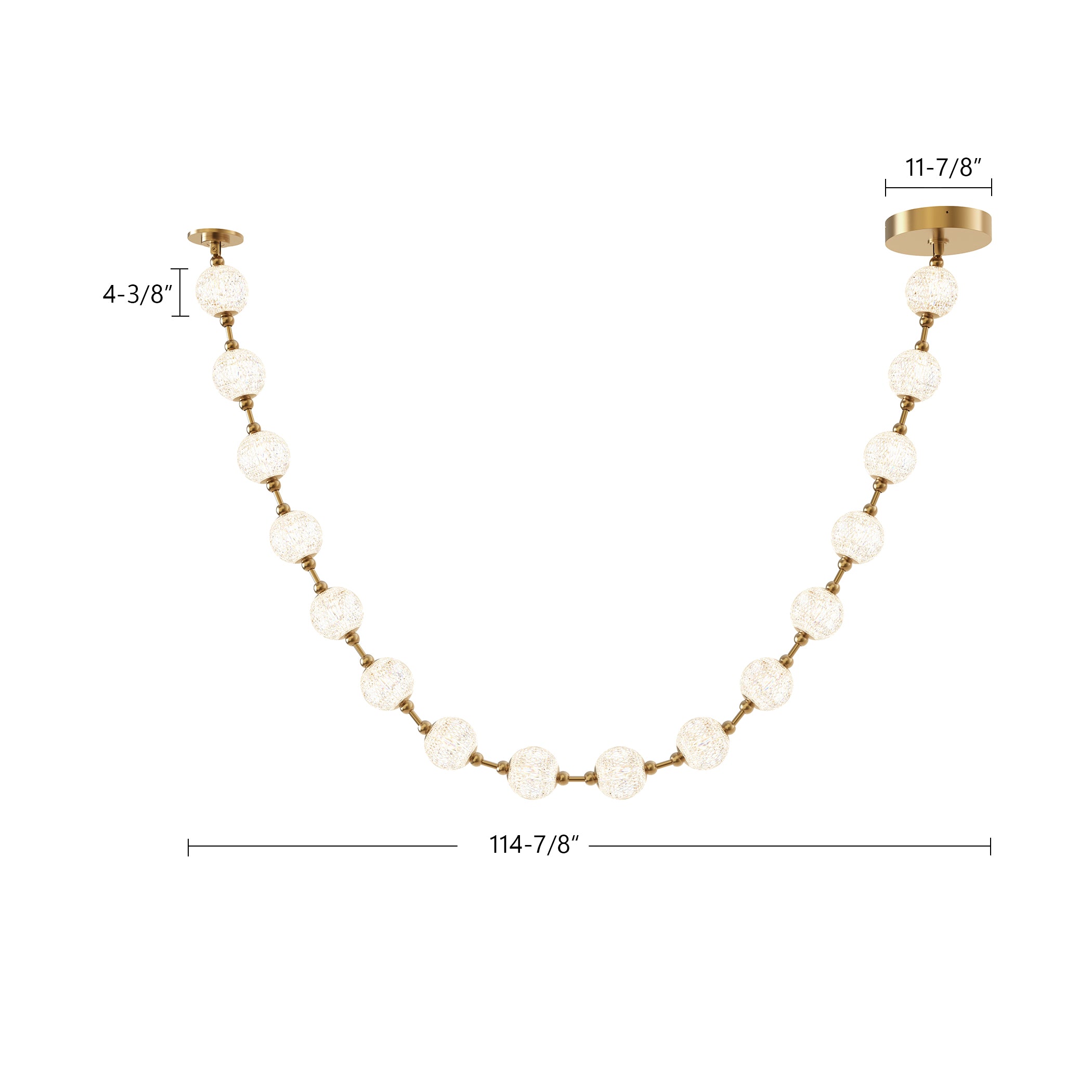 Marni 9.5-ft Polished Nickel LED Pendant