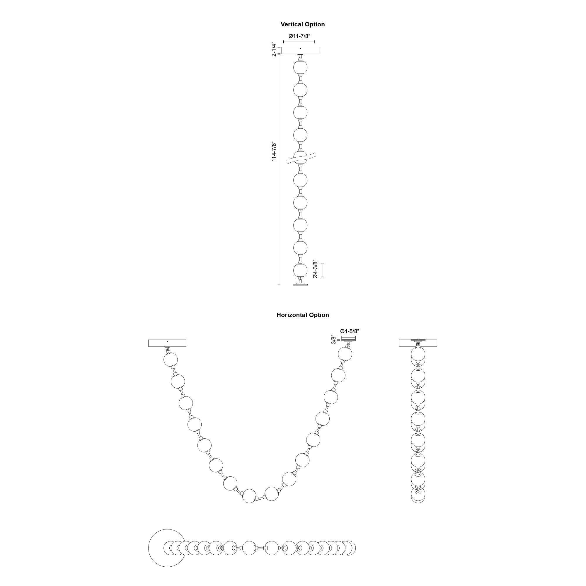 Marni 9.5-ft Polished Nickel LED Pendant