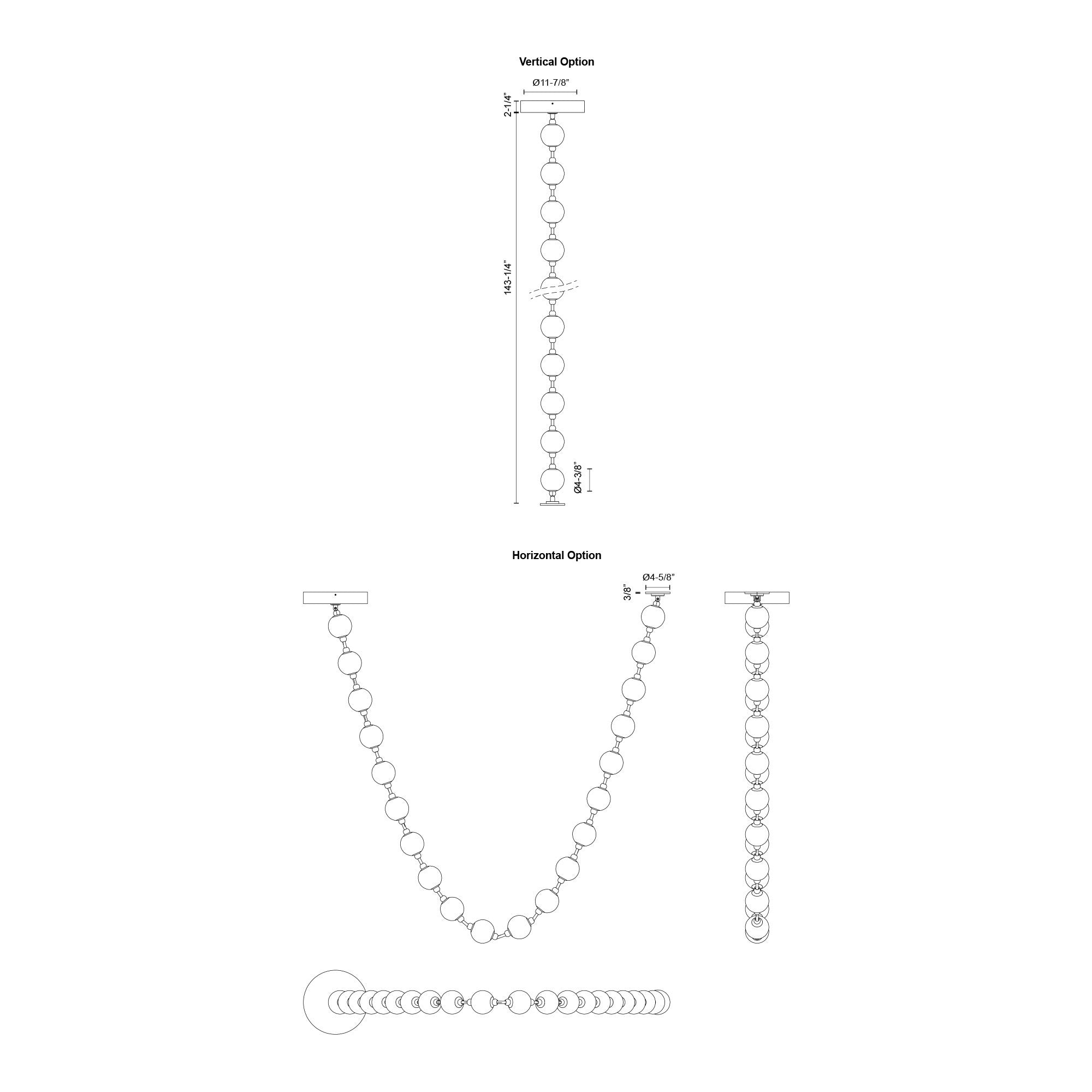 Marni 12-ft Polished Nickel LED Pendant