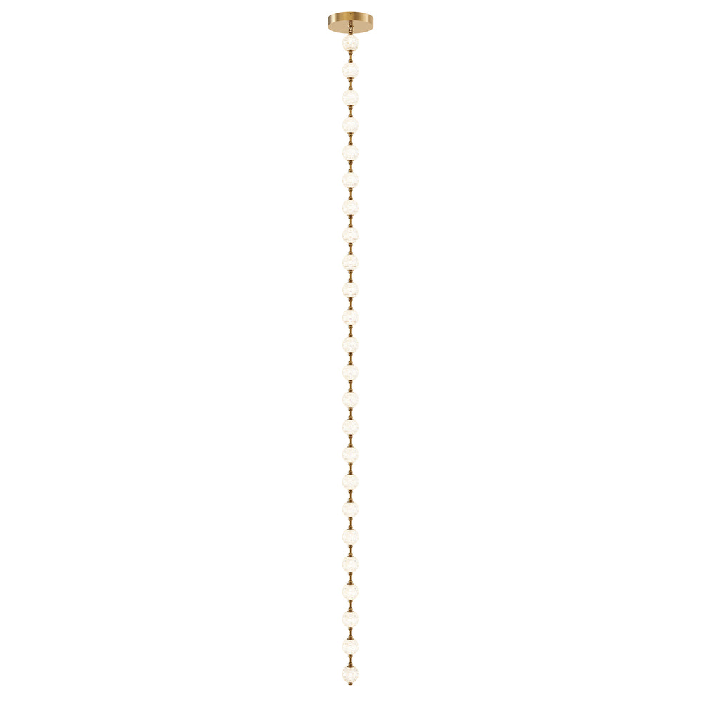 ALORA Lighting PD321724NB Marni 14-ft Pendant, UL Damp Rated, Natural Brass