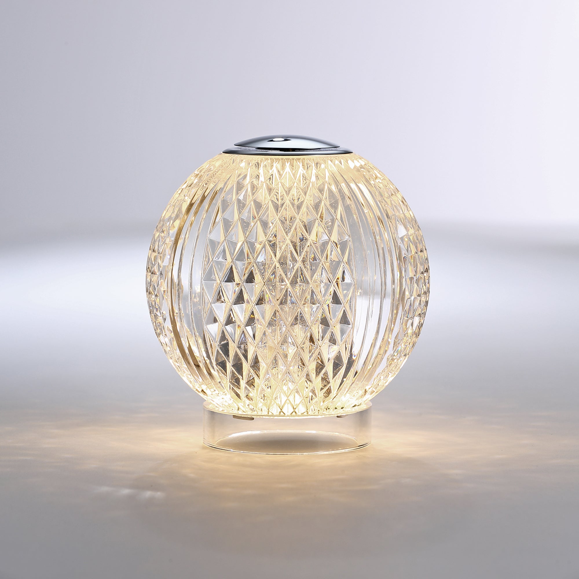 Marni 3-in Polished Nickel LED Table Lamp