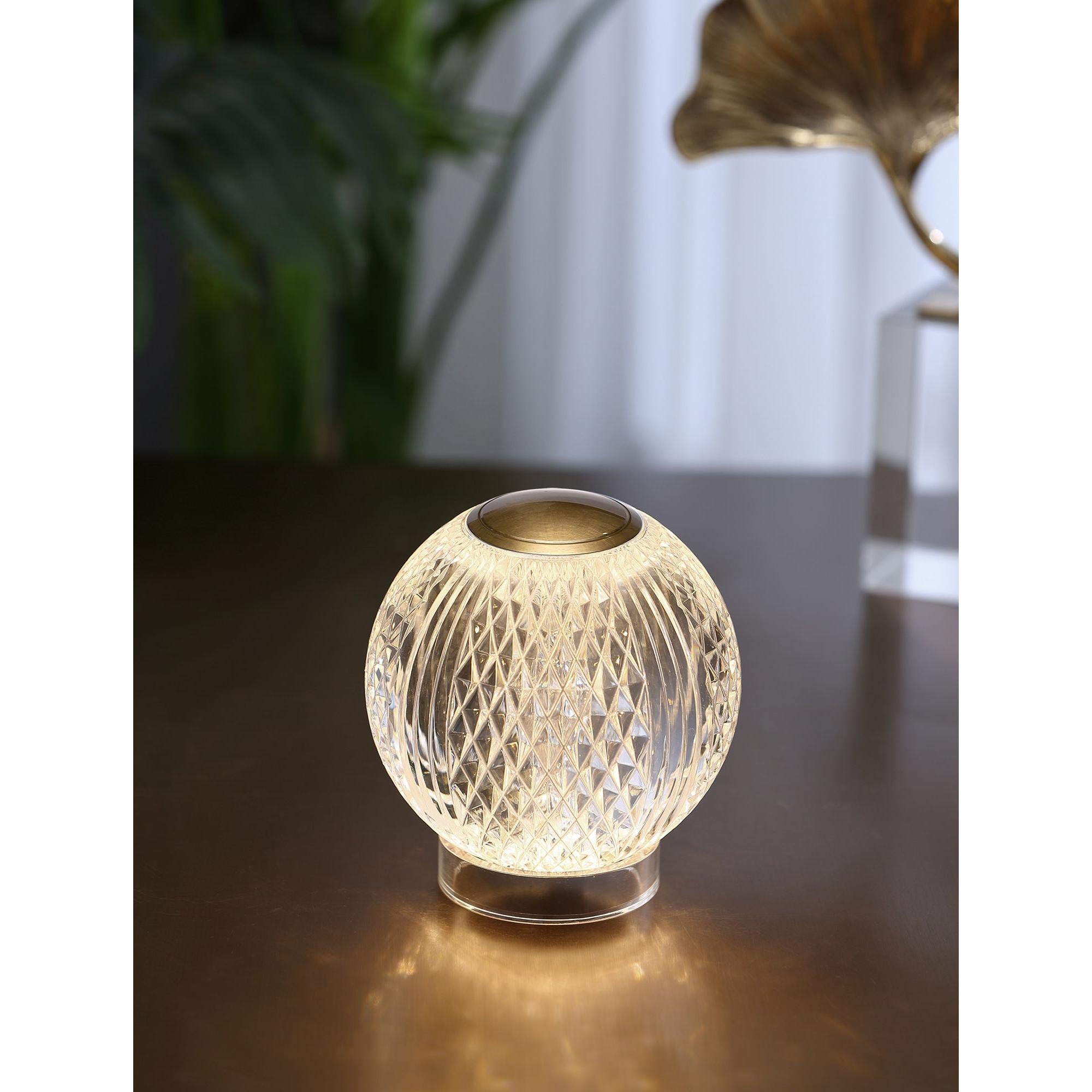 Marni 4-in Natural Brass LED Table Lamp
