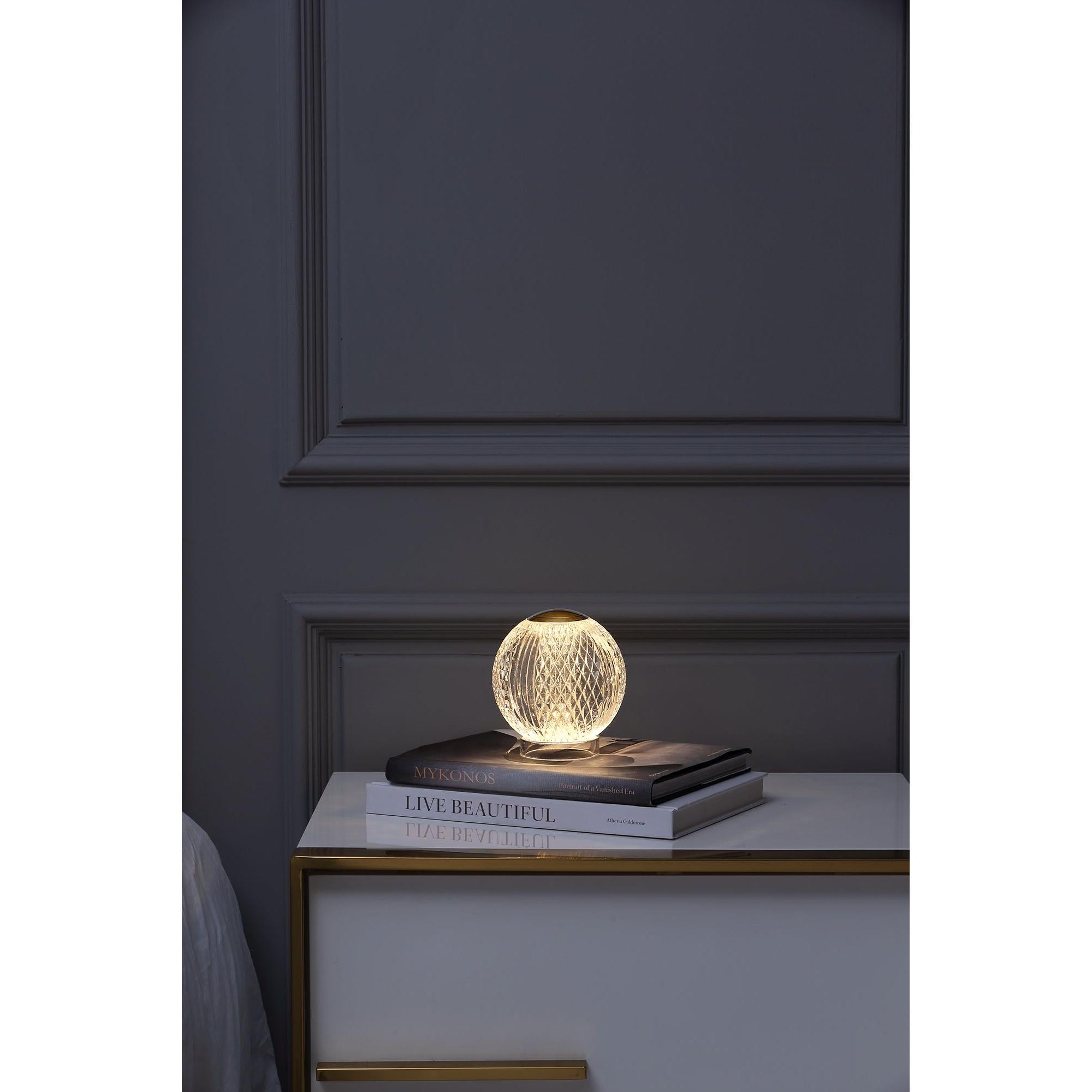 Marni 4-in Natural Brass LED Table Lamp