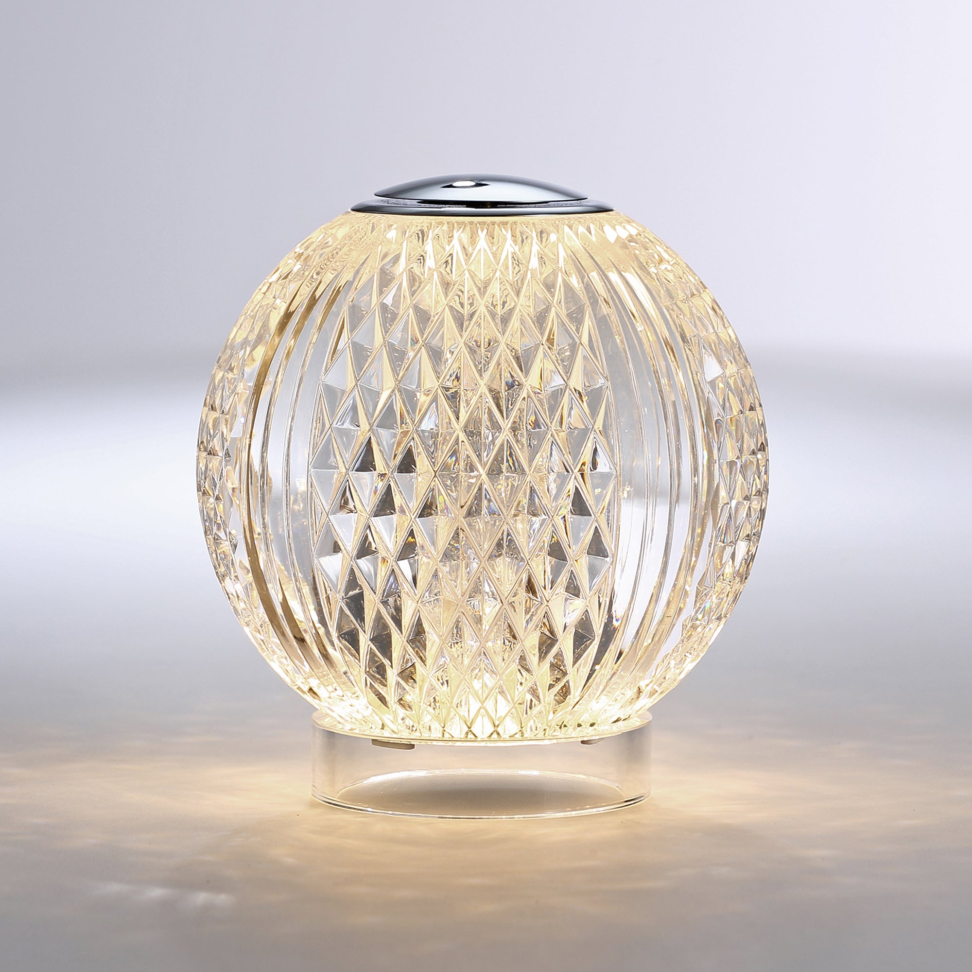 Marni 4-in Polished Nickel LED Table Lamp