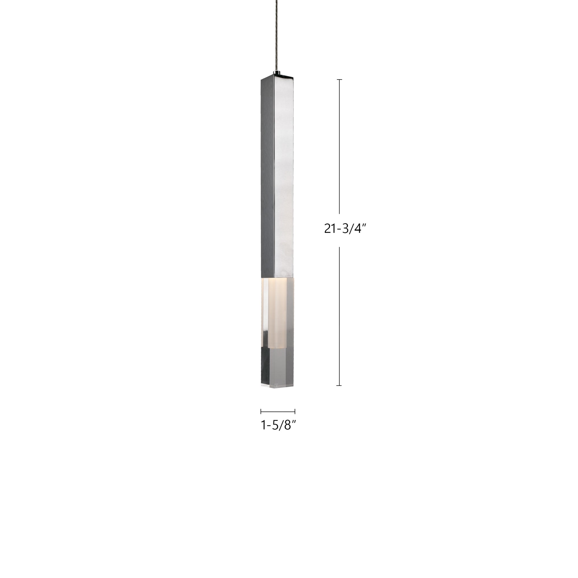 Martelo 5-in Chrome LED Pendant