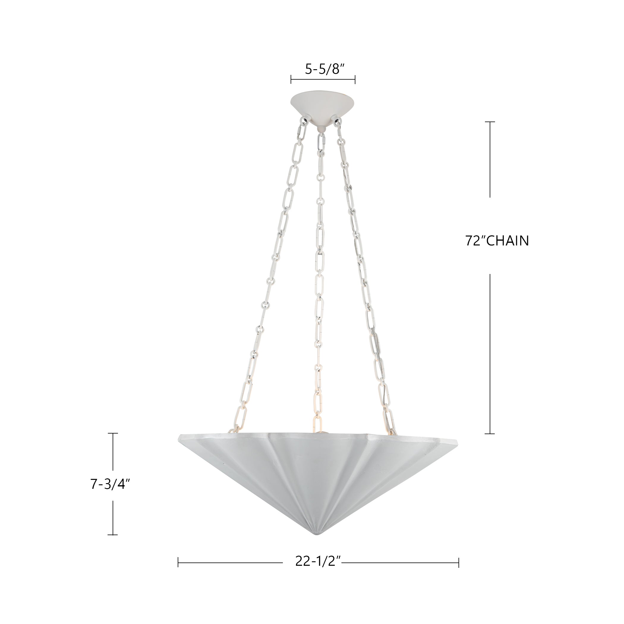 Martine 23-in Antique White 3 Lights Chandeliers