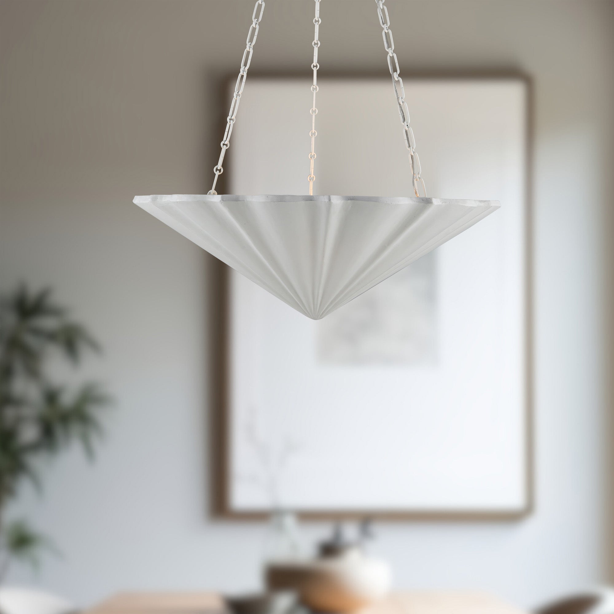 Martine 30-in Antique White 4 Lights Chandeliers