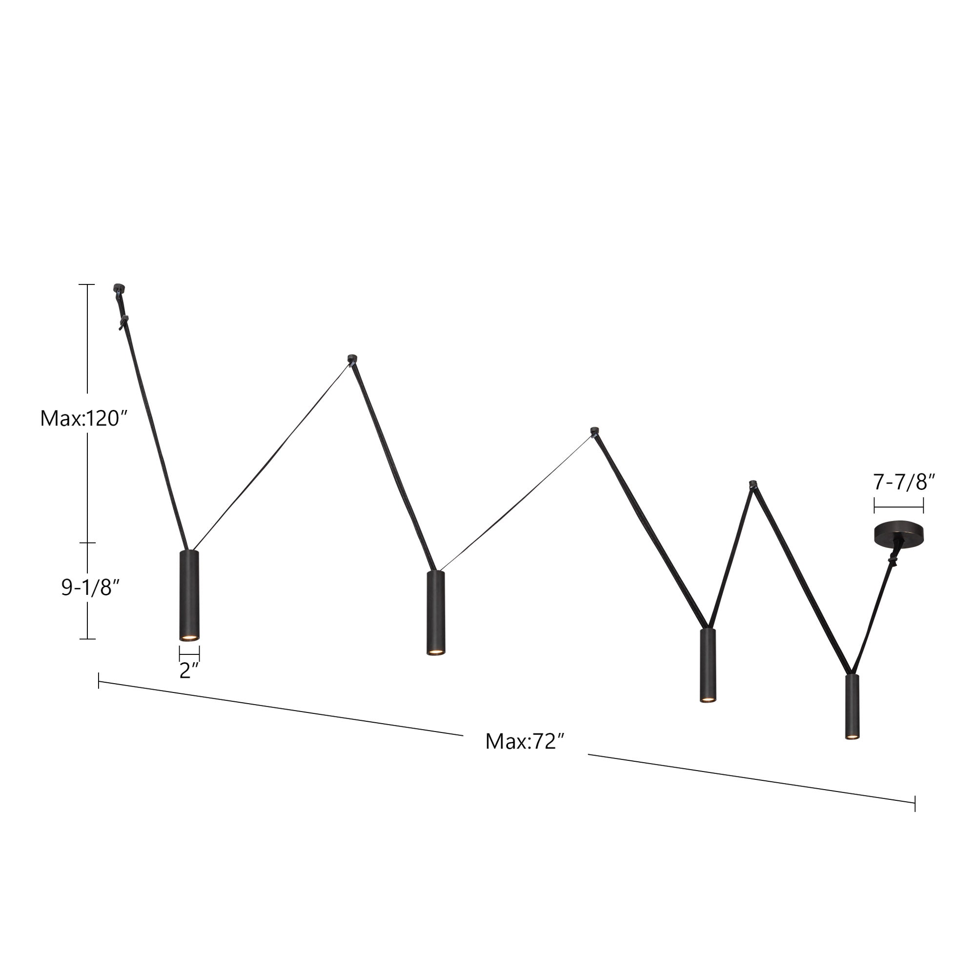 Mason 4-in Urban Bronze LED Linear Pendant