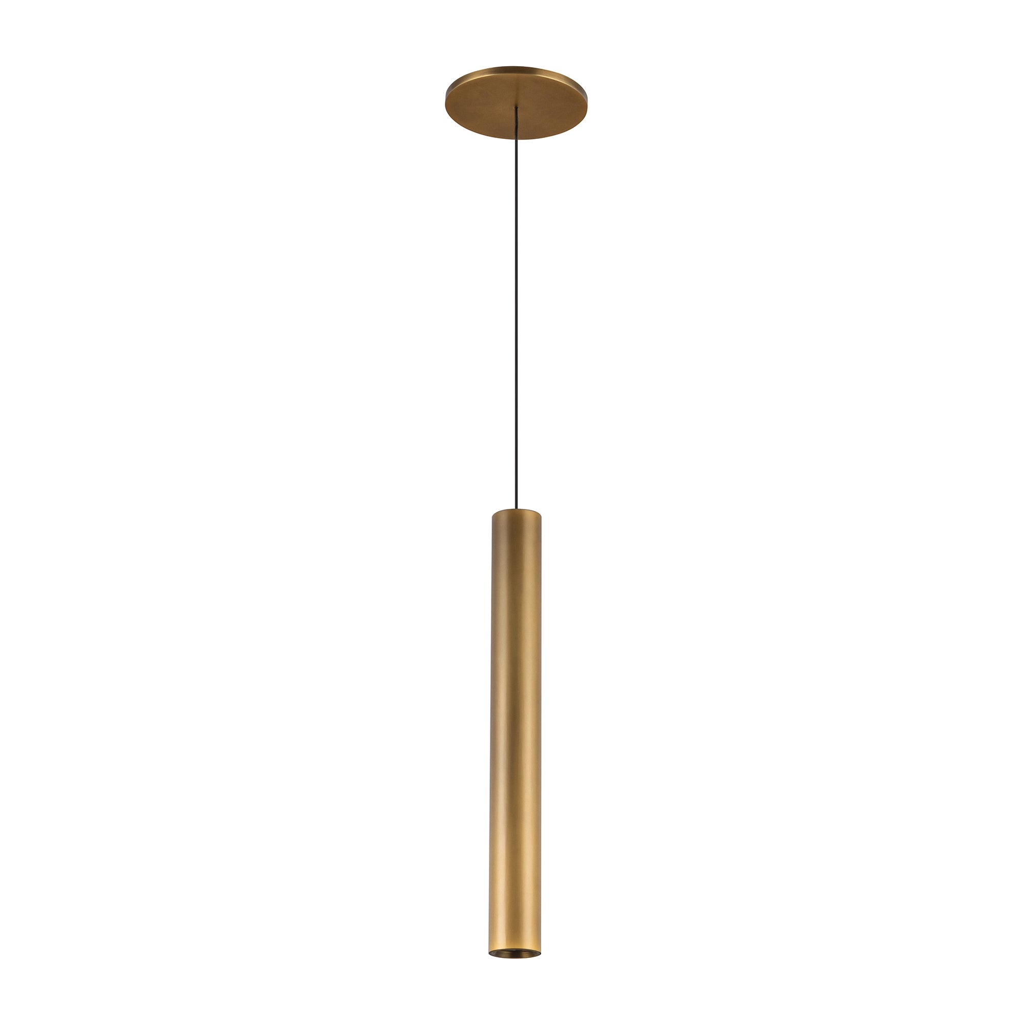 Mason 14-in Vintage Brass LED Pendant