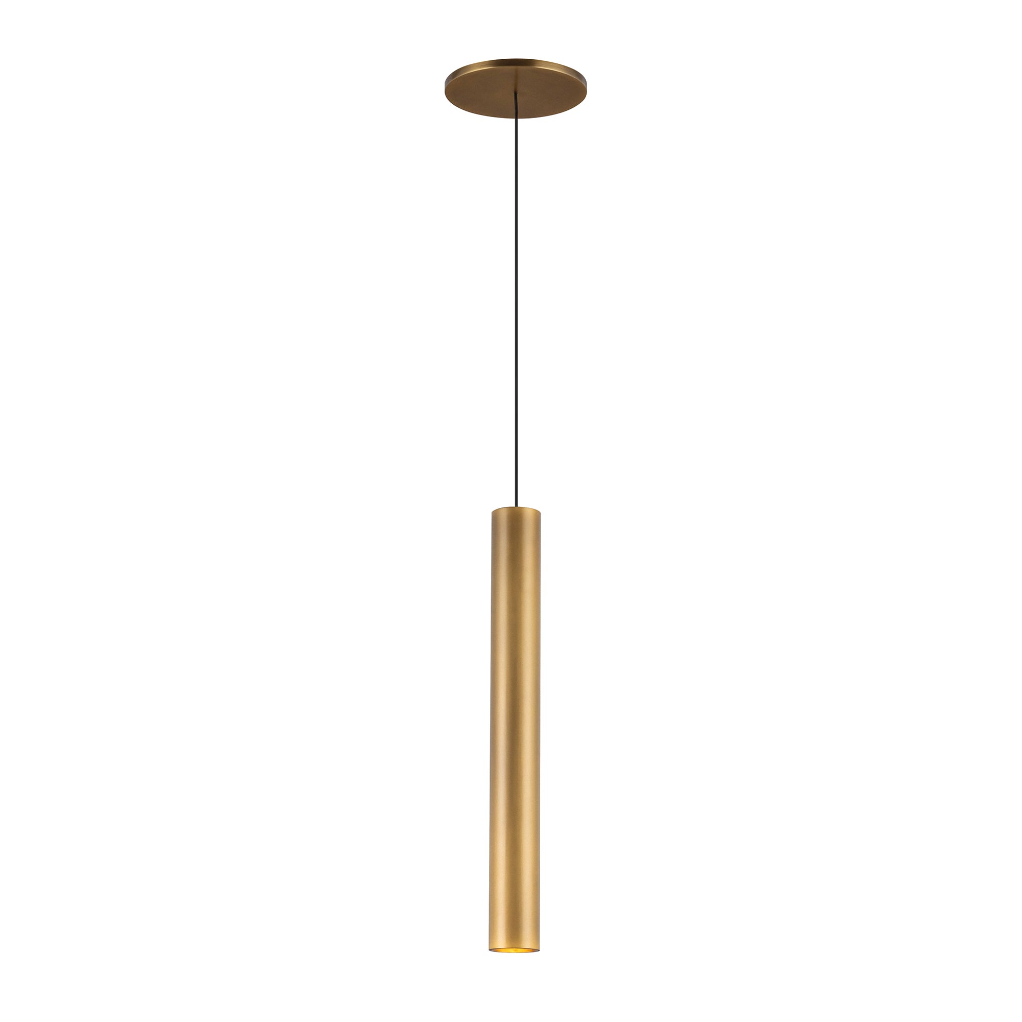 Mason 14-in Vintage Brass LED Pendant