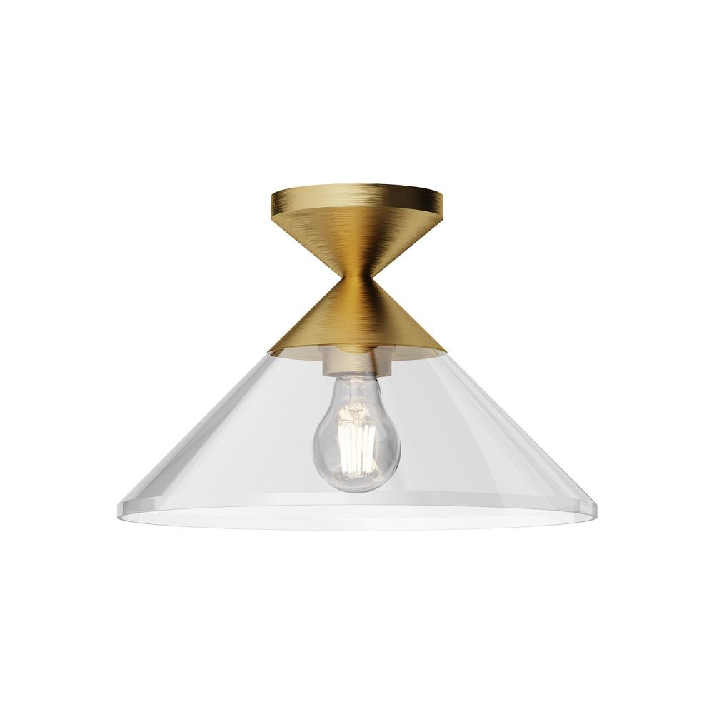 Alora Lighting MAUER SF521012BGCL Semi Flush Mt - Brushed Gold