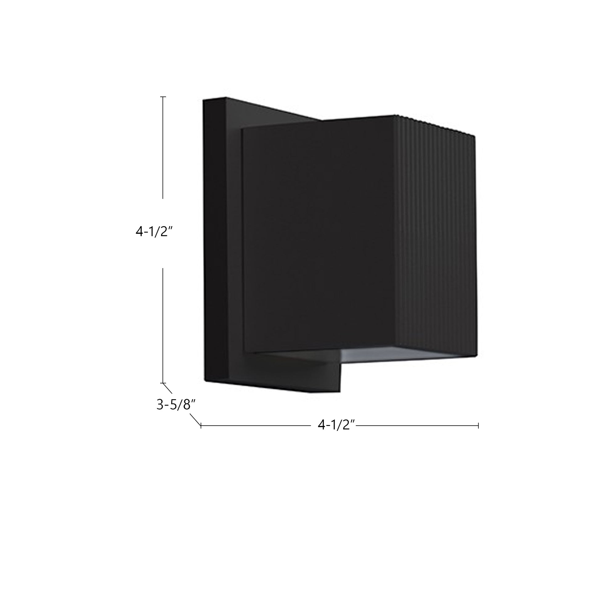 Mavis 5-in Black LED Exterior Wall Sconce