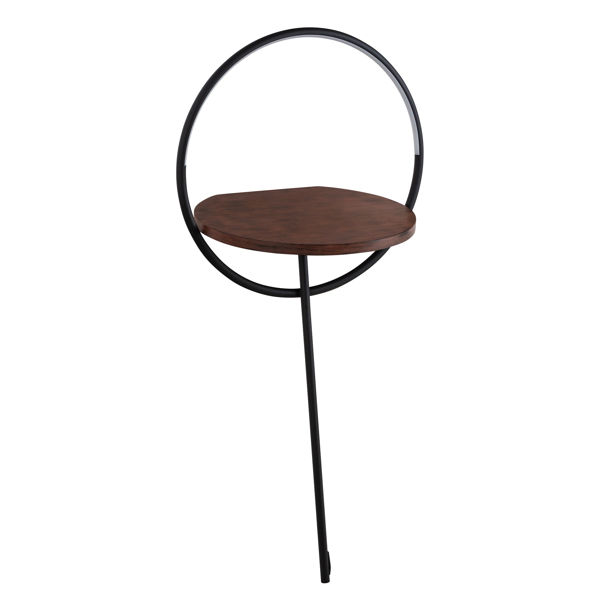 Maya 18-in Black/Walnut LED Floor Lamp