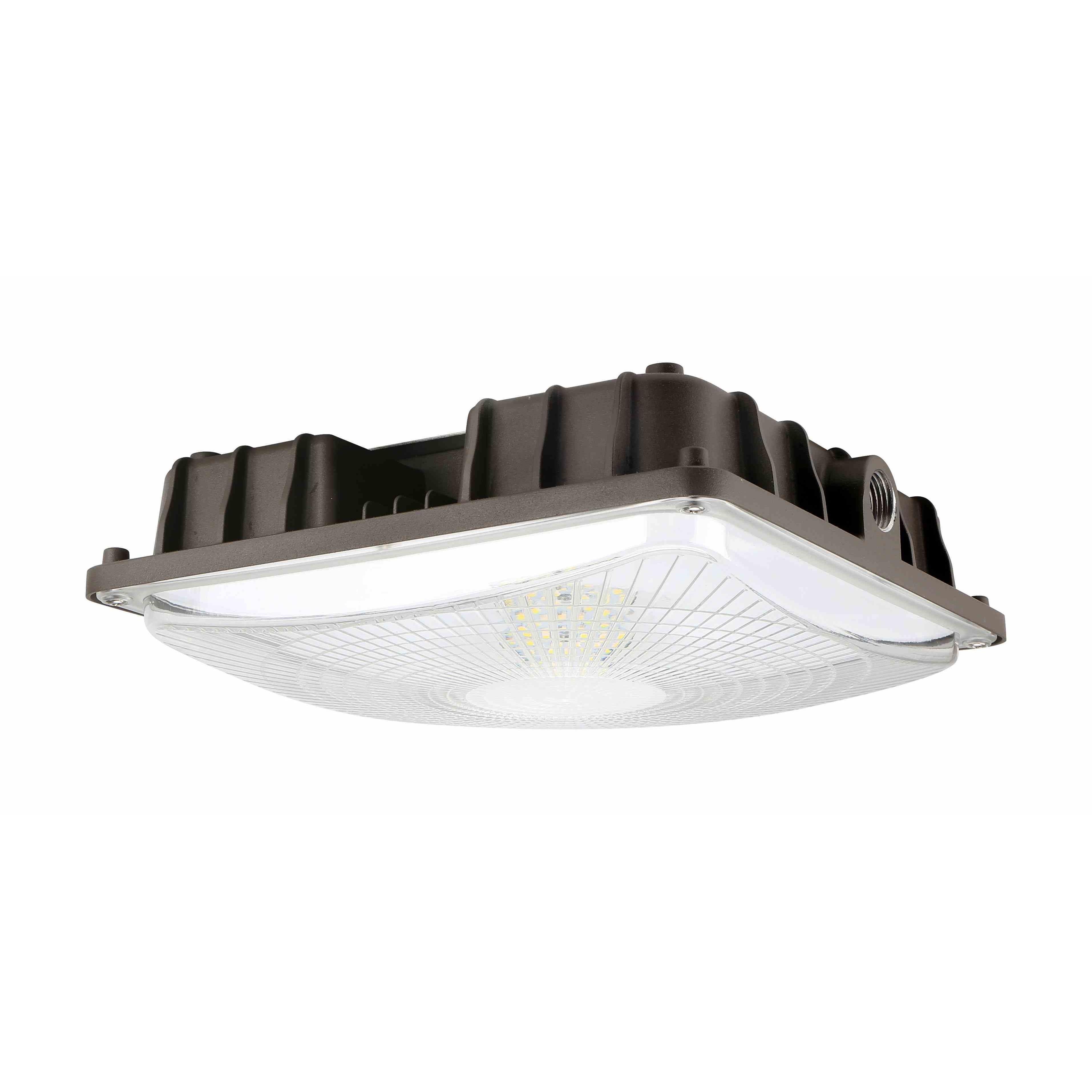MCP05 LED Canopy Light 40W 5450LM 120-277VAC Ra70 5000K Clear Lens - Dark Bronze