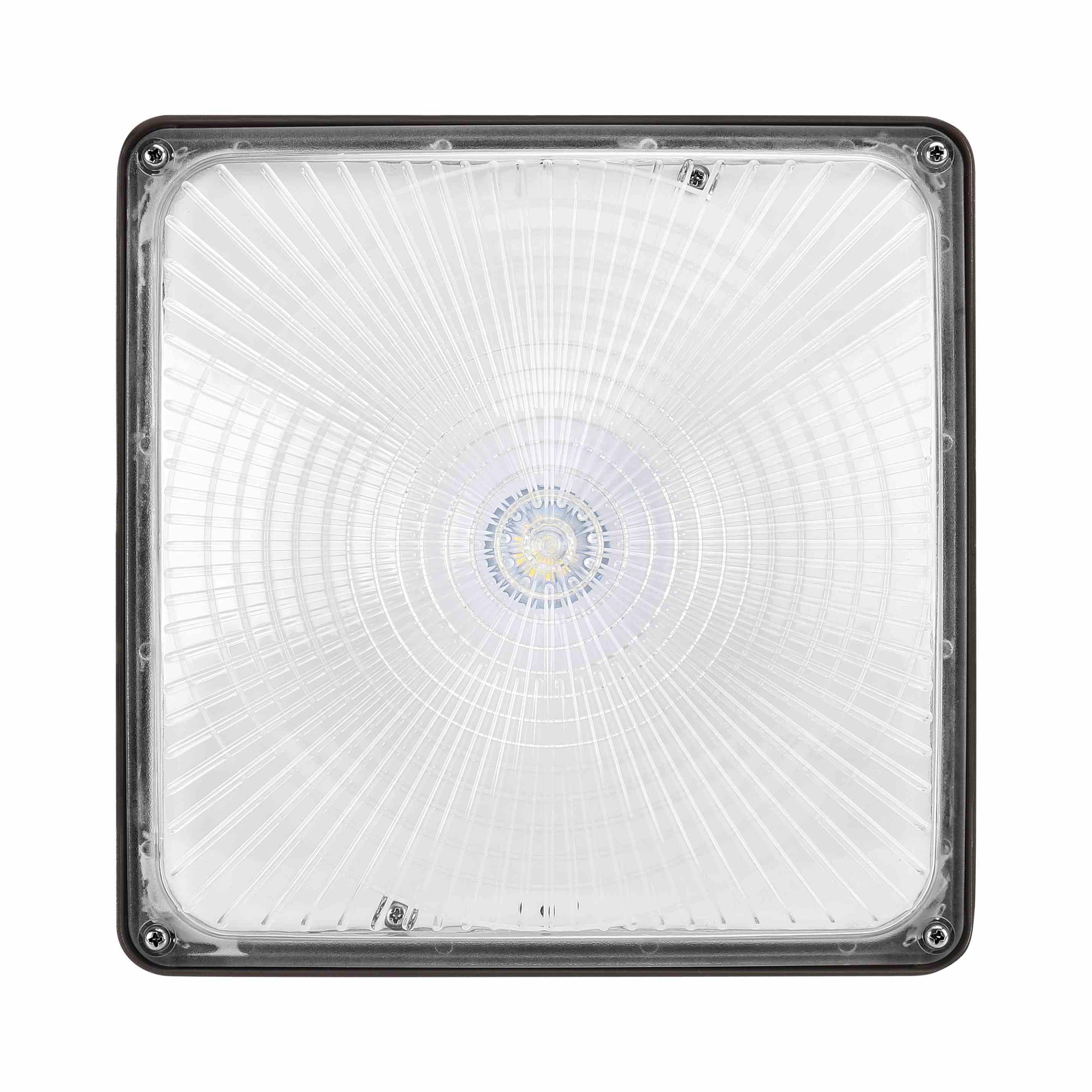 MCP05 LED Canopy Light 60W 8000LM 120-277VAC Ra70 5000K Clear Lens - Dark Bronze