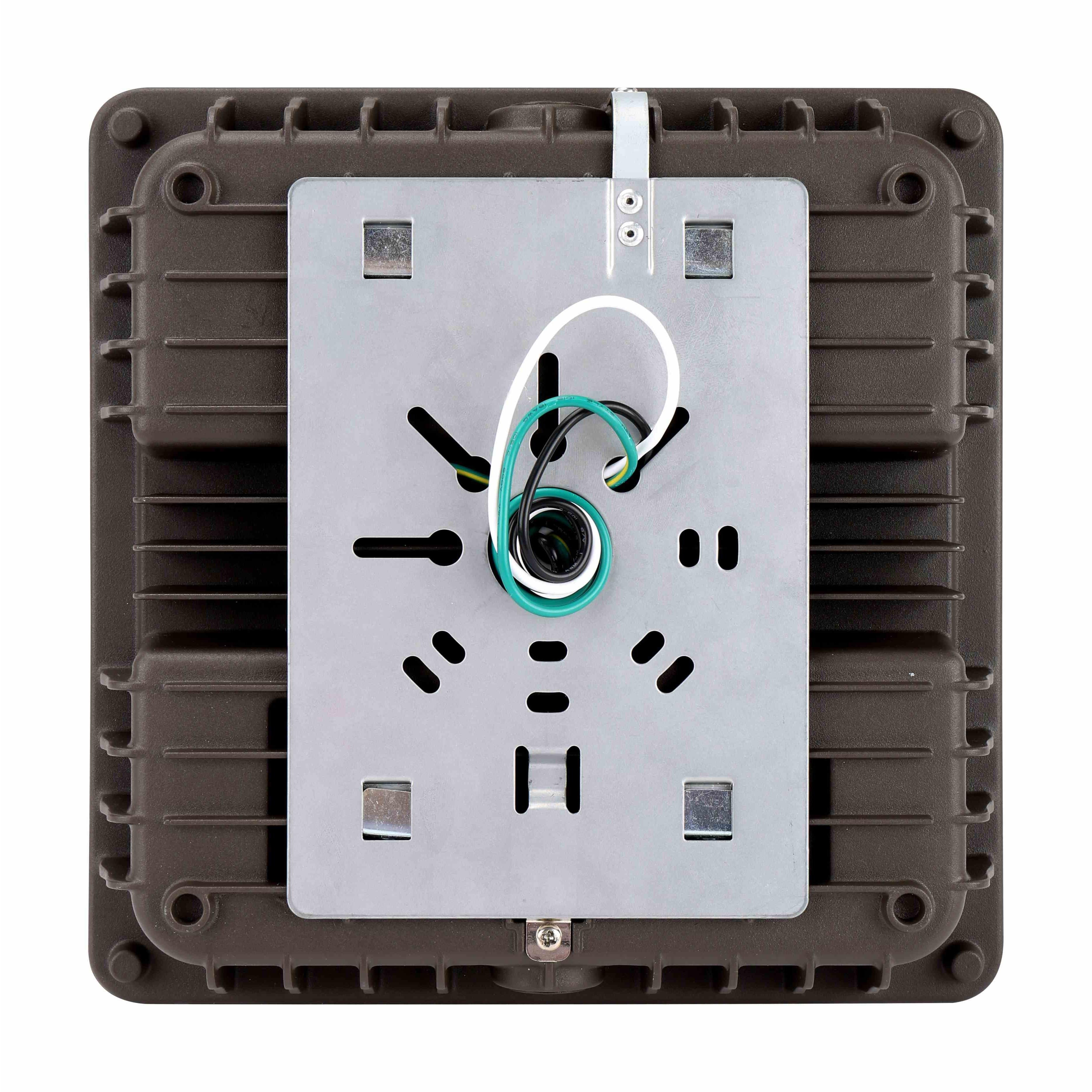 CP05 LED Canopy Light 60W, 8000 Lumens 120-277VAC Dimmable 4000K - Dark Bronze, Clear Lens