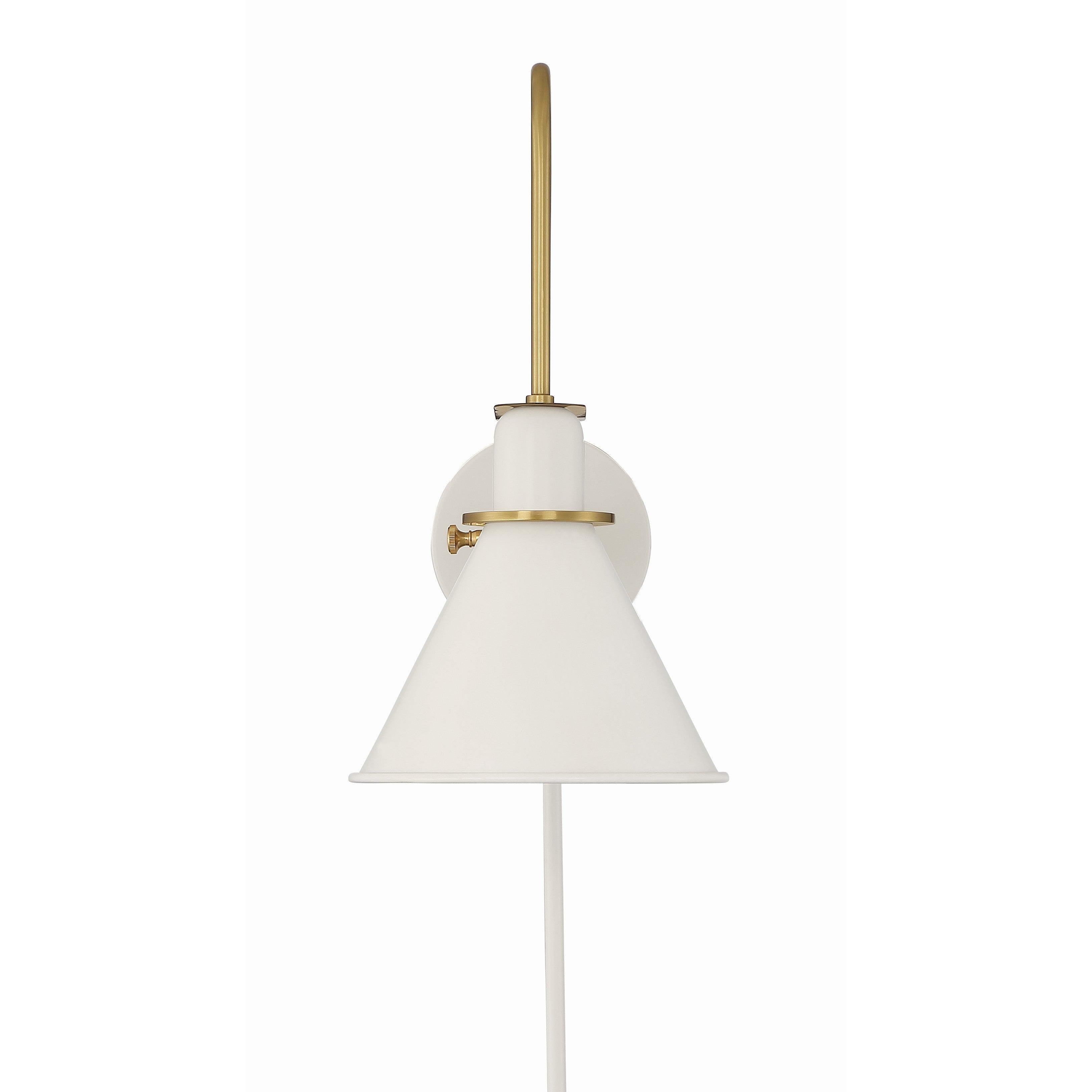 Crystorama Medford MED-B5501-WH – 7 Inch – 1 Light – Sconce – White – Damp Rated