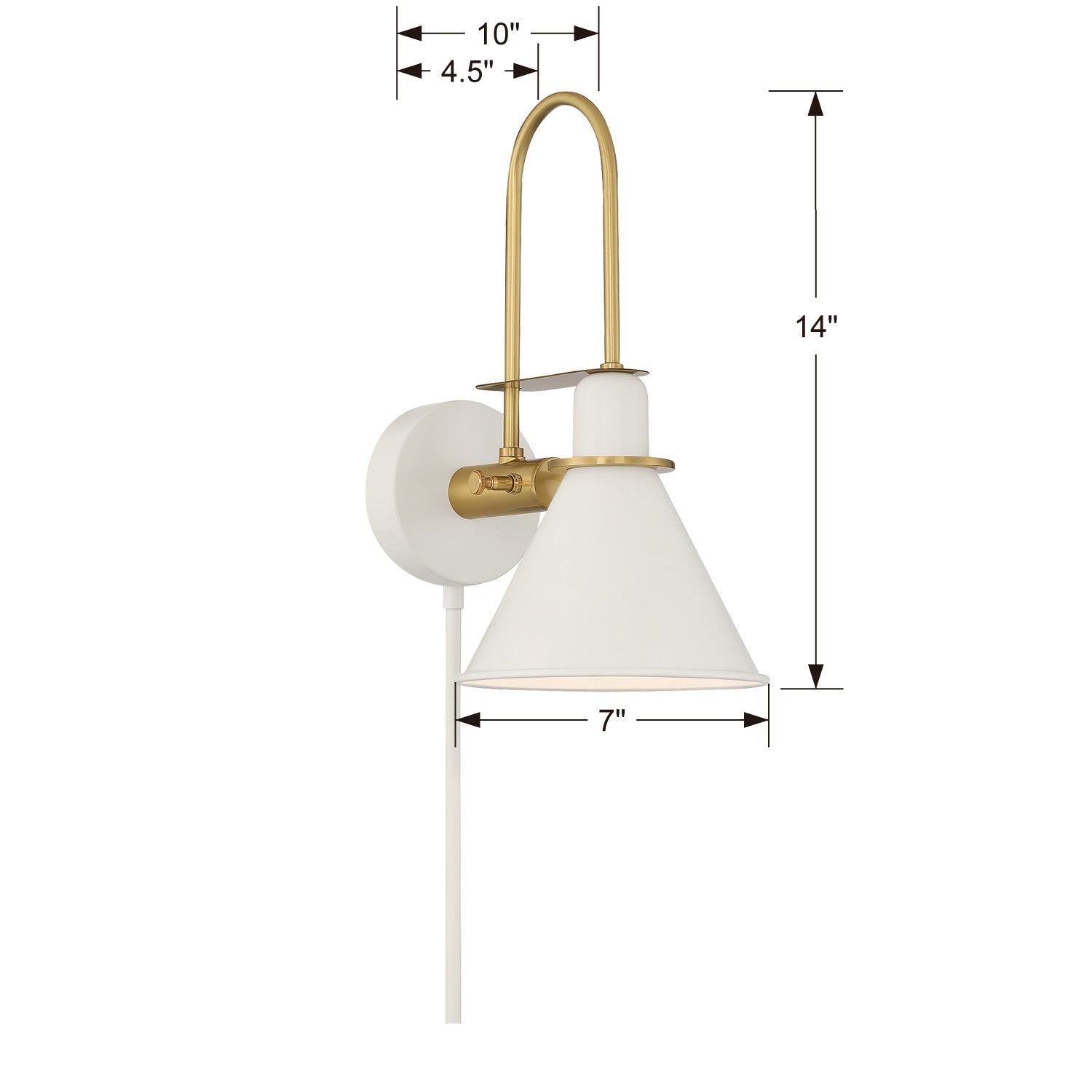 Crystorama Medford MED-B5501-WH – 7 Inch – 1 Light – Sconce – White – Damp Rated
