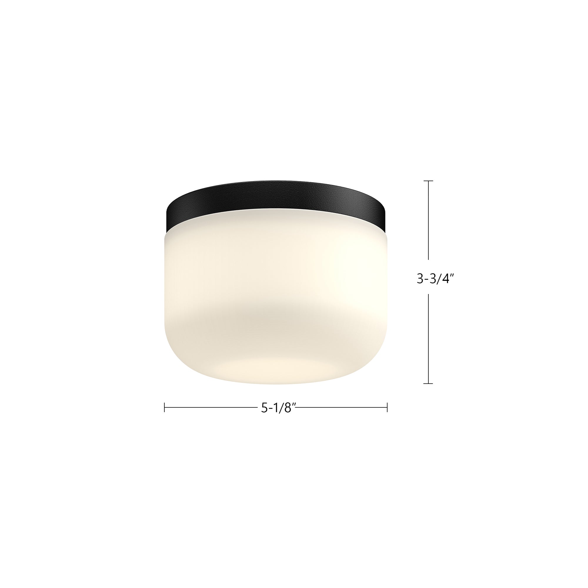 Mel 5-in Brushed Gold/Opal Glass LED Flush Mount