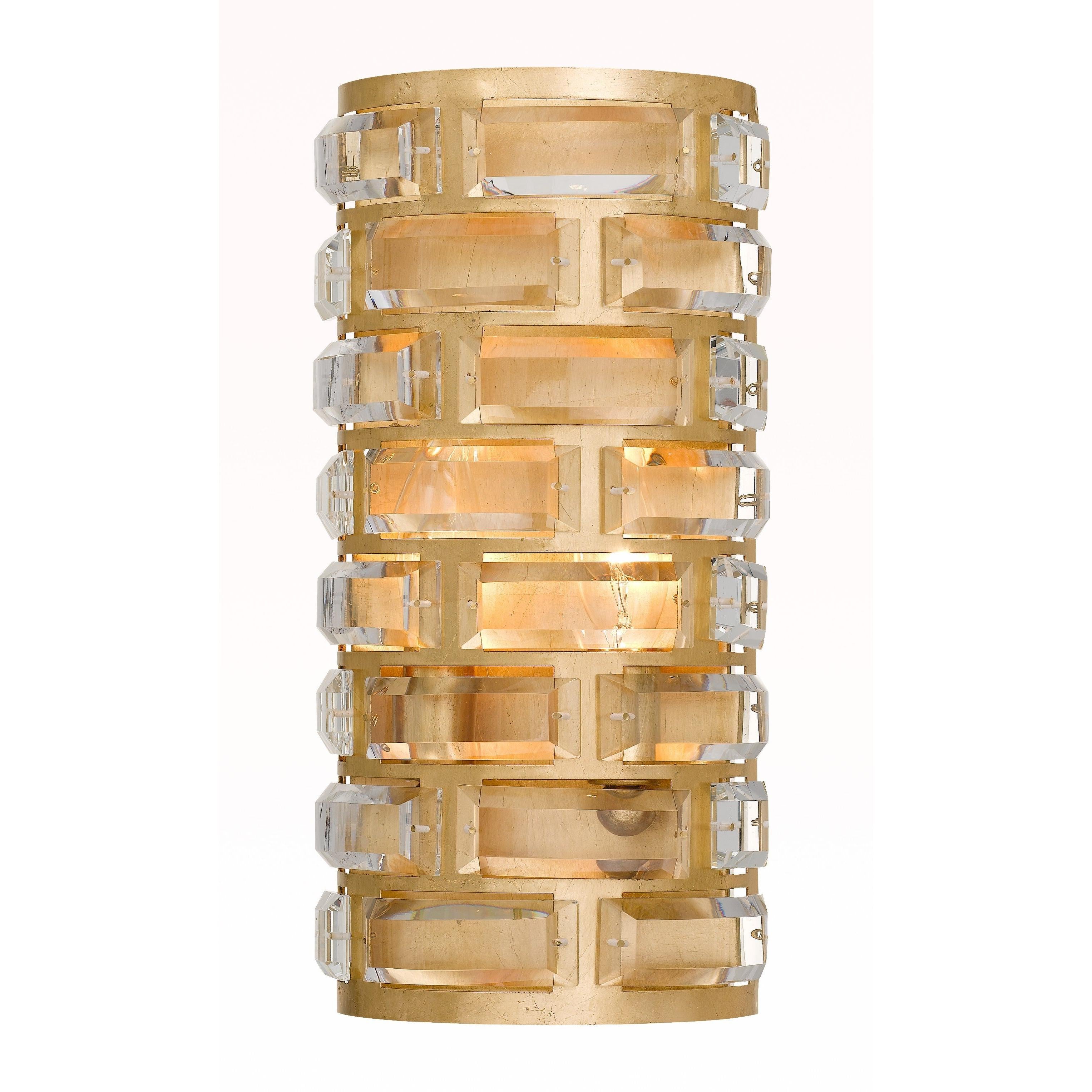 Crystorama Meridian MER-4862-GA – 6.5 Inch – 4 Light – Sconce – Antique Gold – Damp Rated