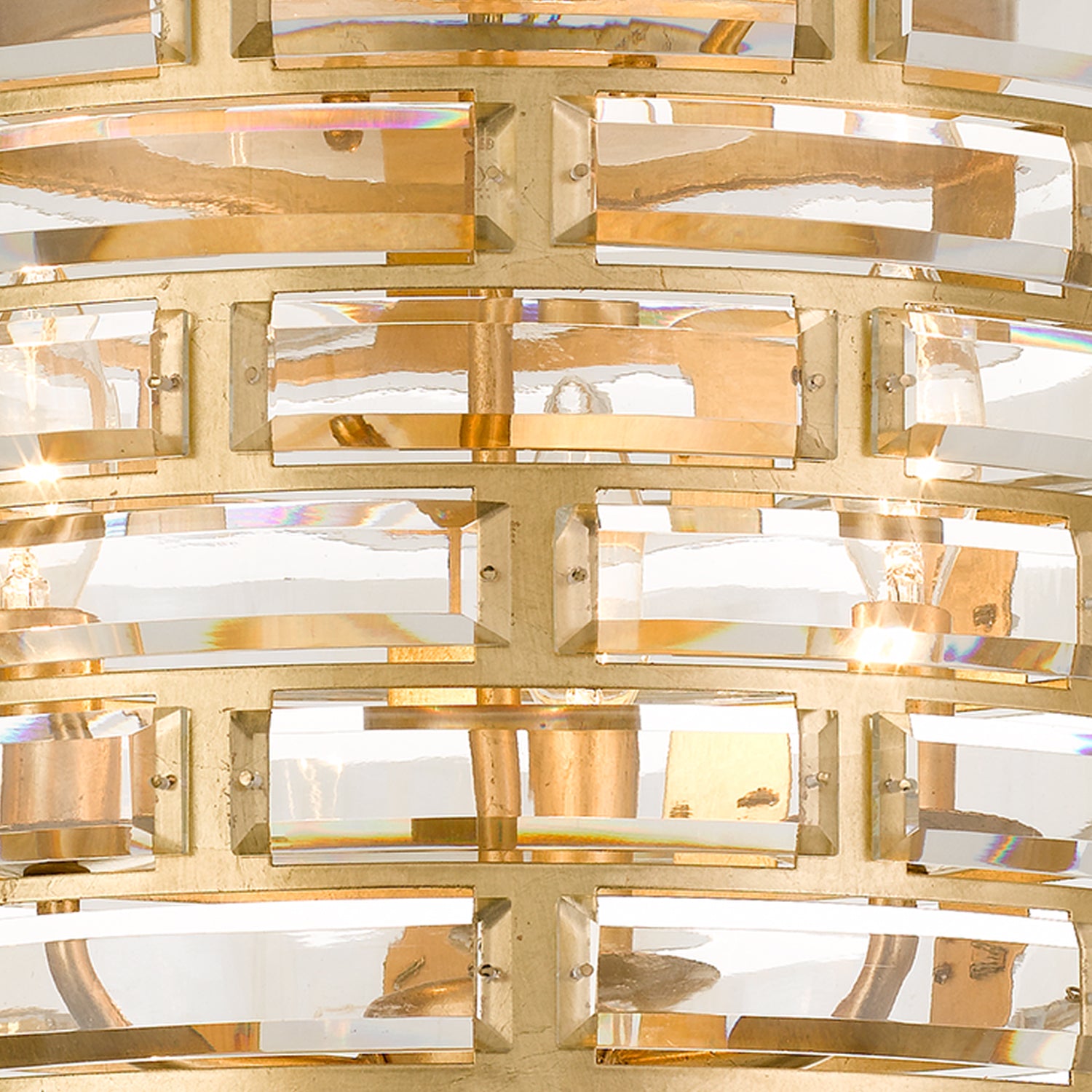 Crystorama Meridian MER-4863-GA – 15 Inch – 3 Light – Semi Flush Mount Light – Antique Gold – Damp Rated