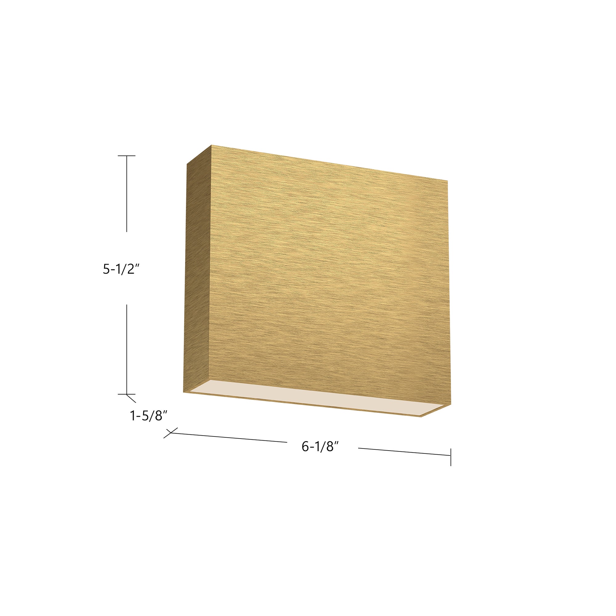 Mica 6-in Brushed Gold LED Wall Sconce