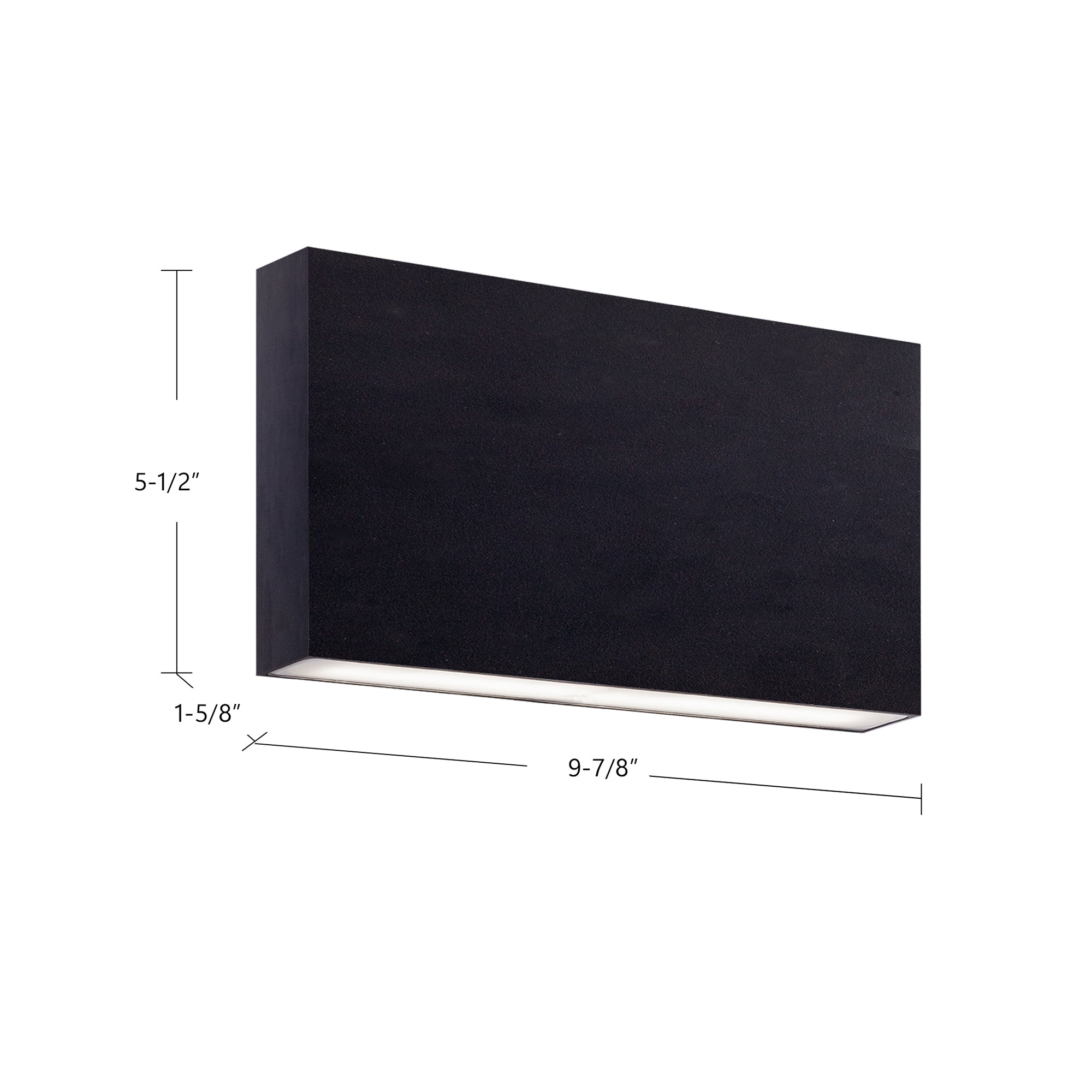 Mica 10-in Black LED All terior Wall