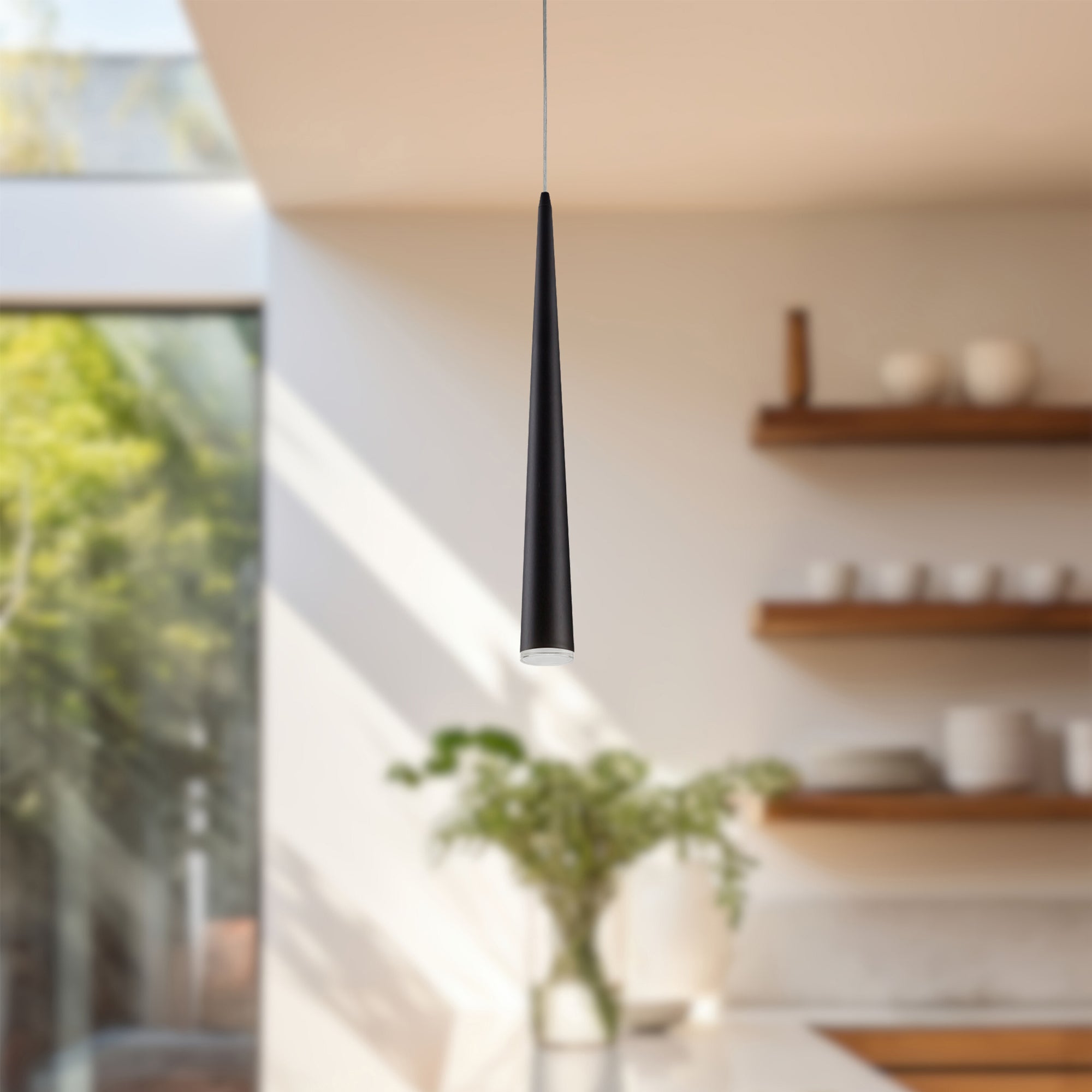 Mina 24-in Black LED Pendant