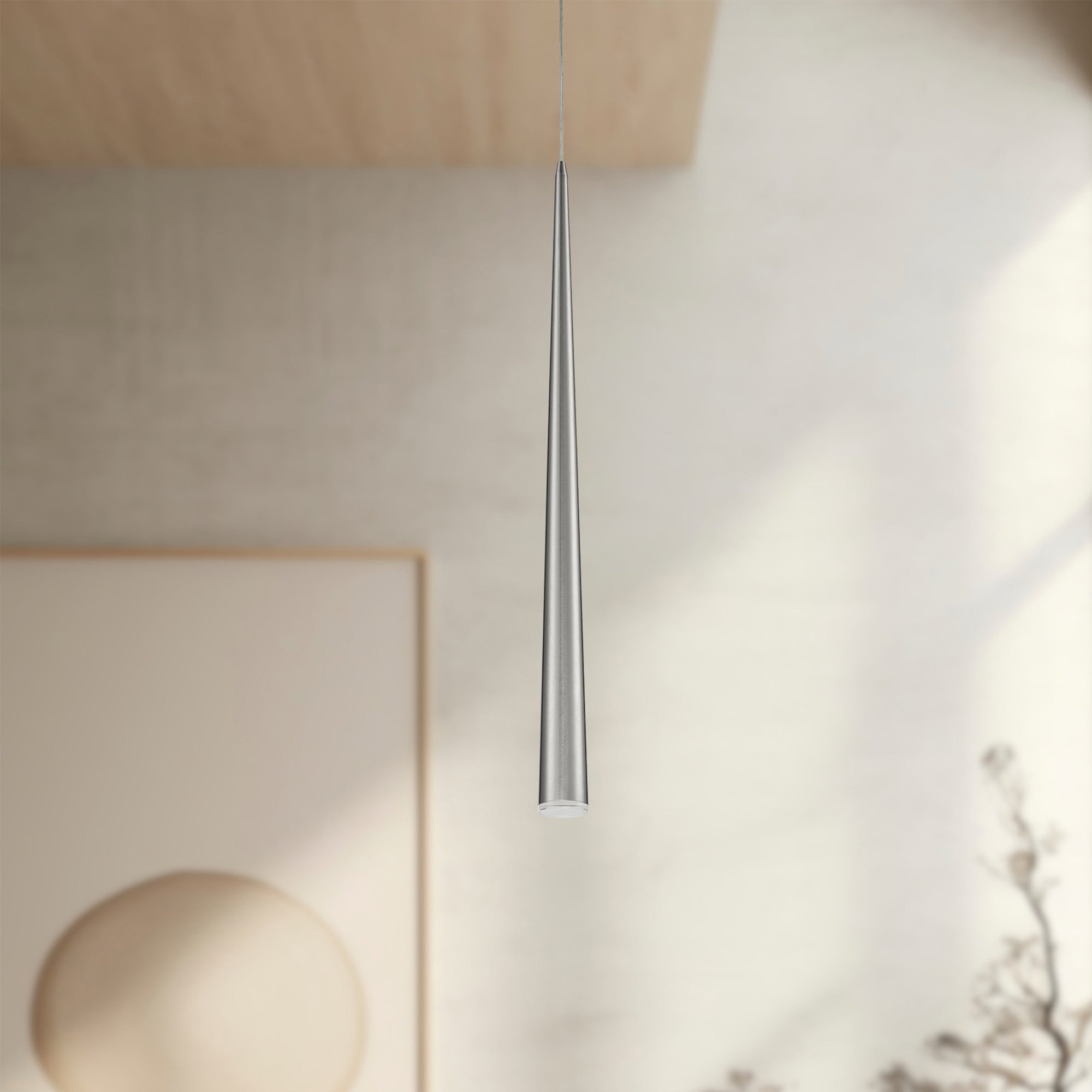 Mina 36-in Brushed Nickel LED Pendant