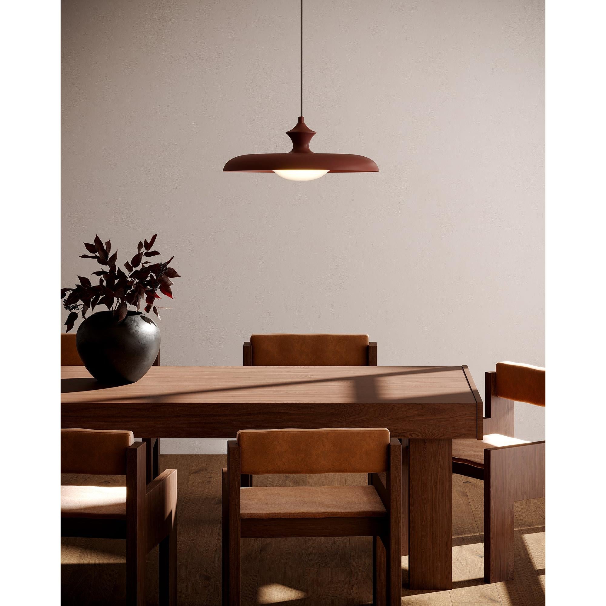 Minori 15-in Burgundy Socket Pendant